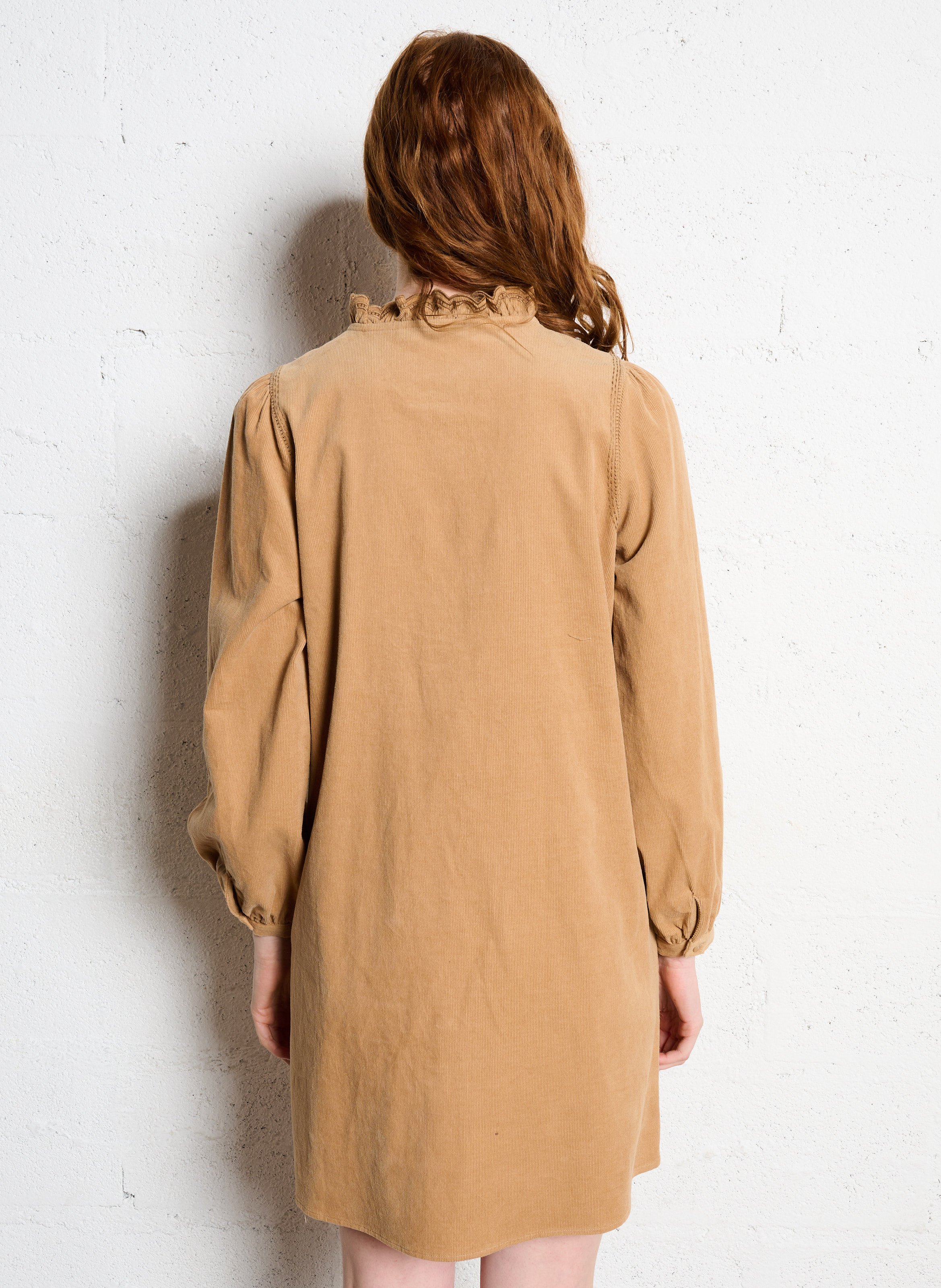 Halflange jurk met print LA PETITE ETOILE Beige