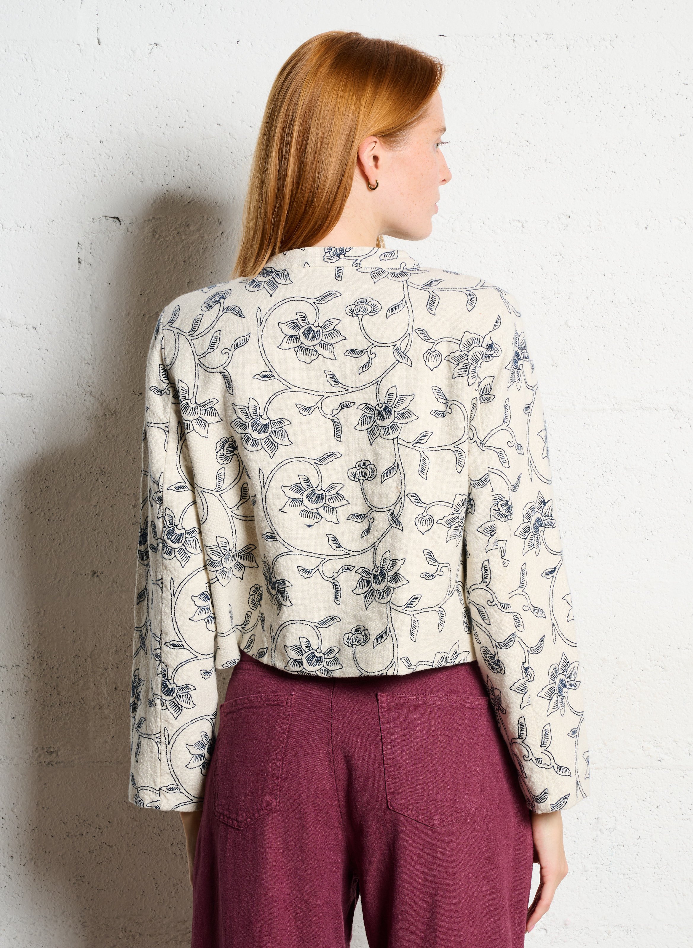 Veste droite en coton MAISON HOTEL Blanc