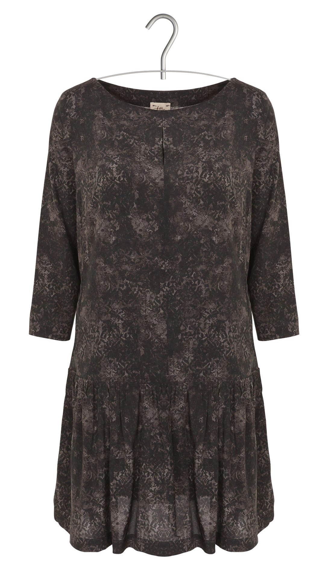 Printed stretch silk dress ATTIC AND BARN Brown