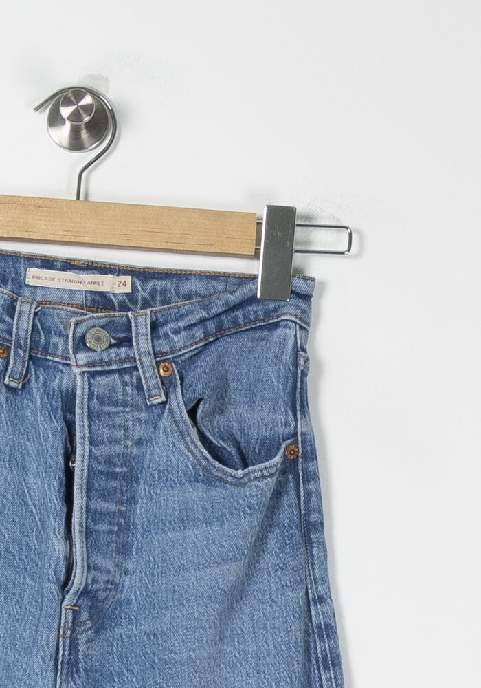 Cropped slim jeans with studs LEVI'S - Seconde main Blue