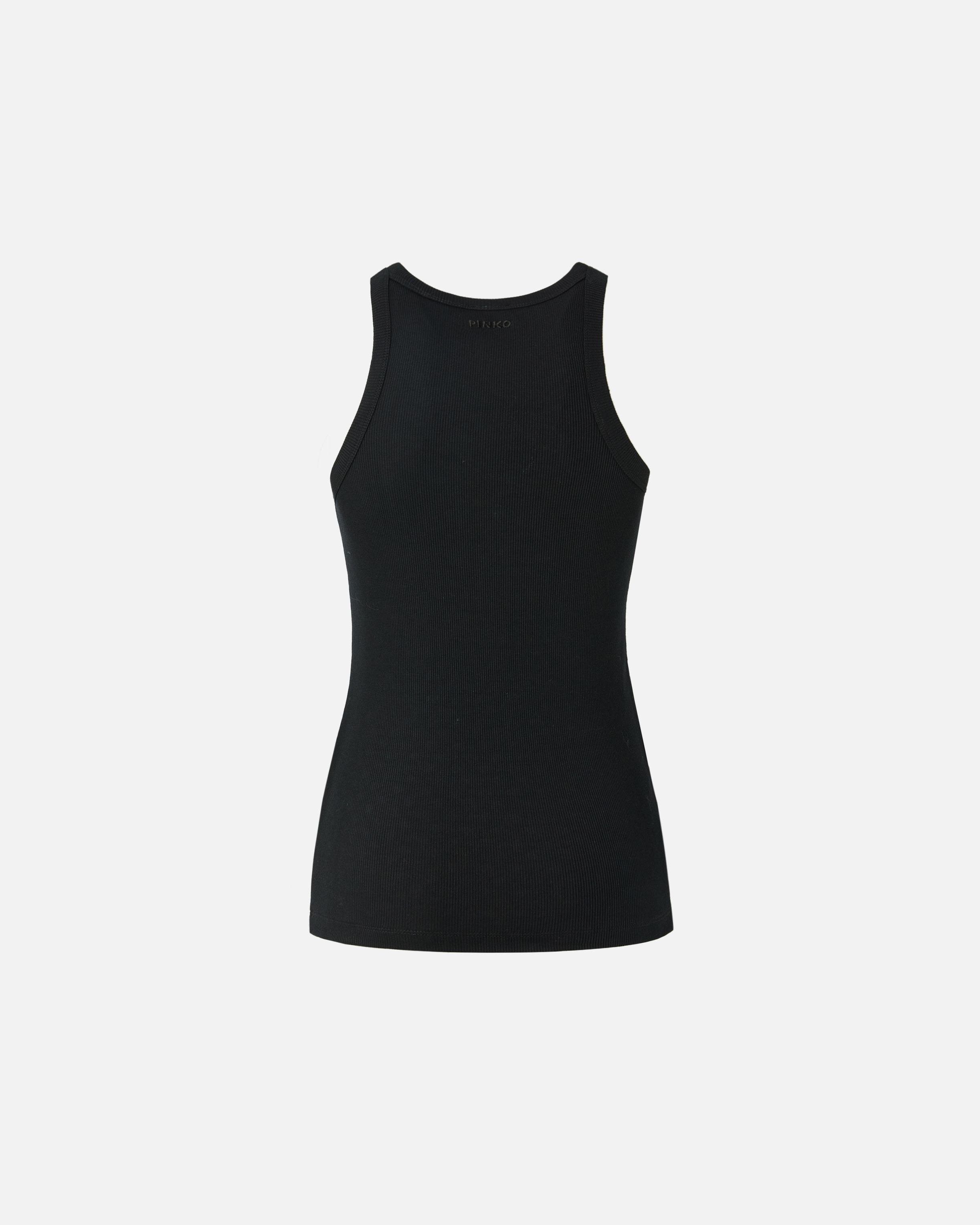 Studded Rhinestone Tank Top PINKO Black