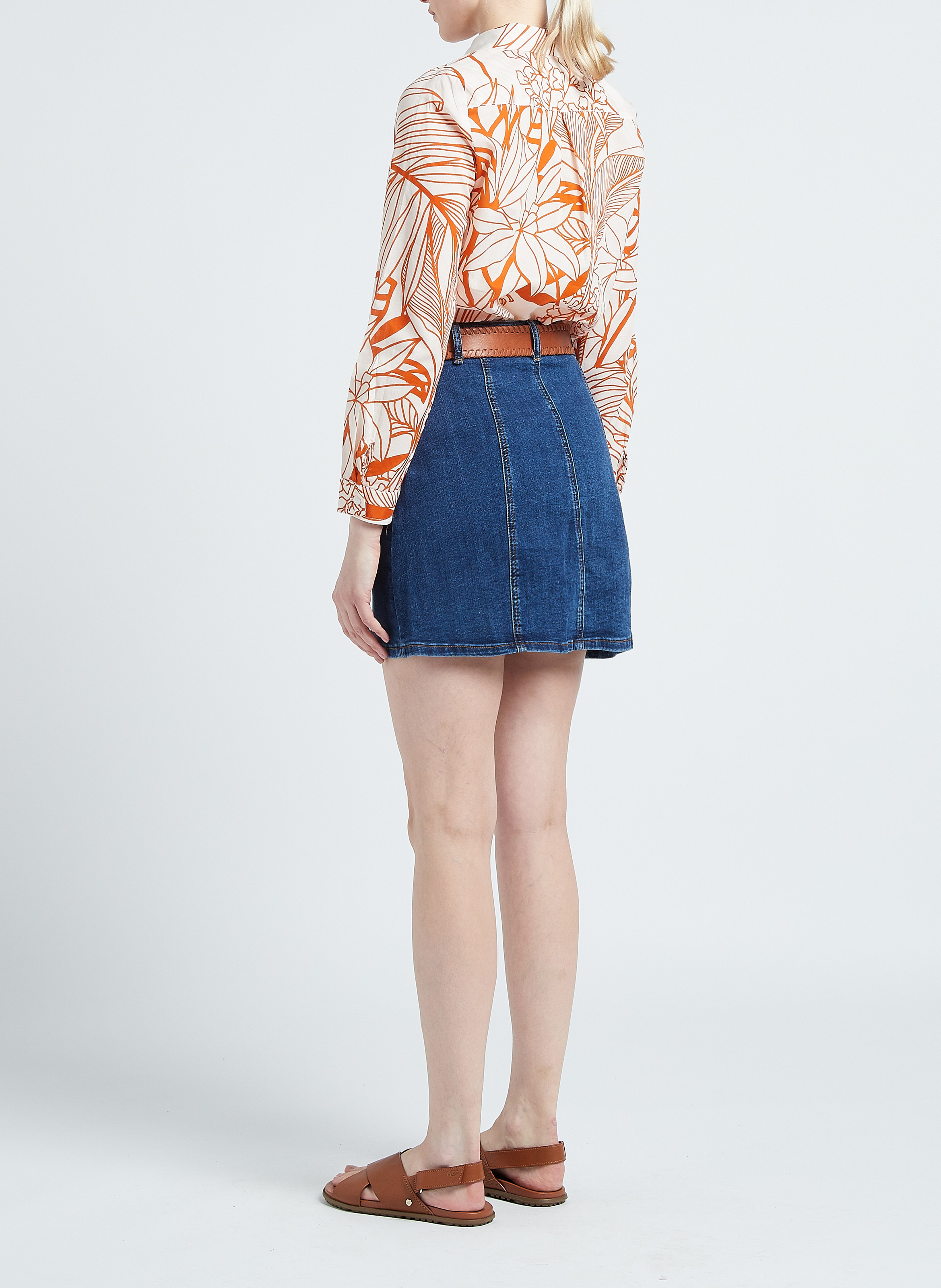 Katoenen overhemd met klassieke kraag LA PETITE FRANCAISE Oranje