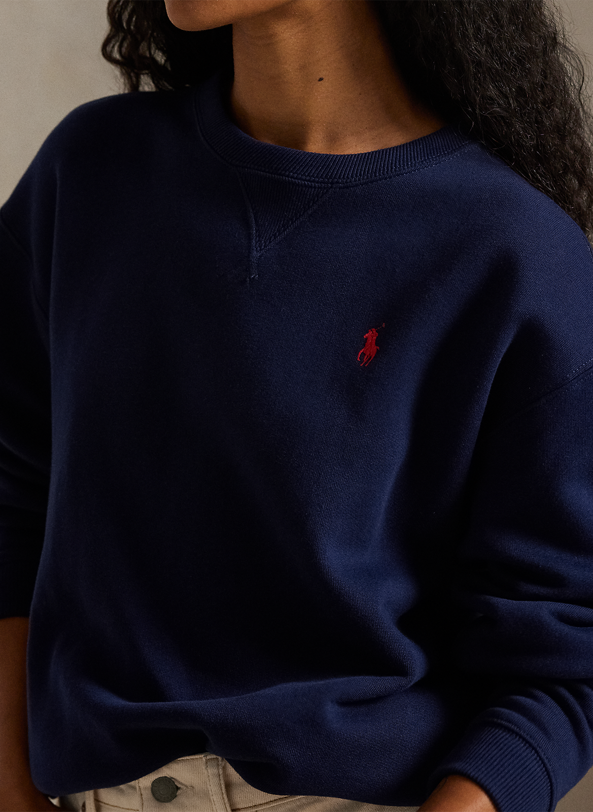 Rechte sweater van katoenmix POLO RALPH LAUREN Blauw