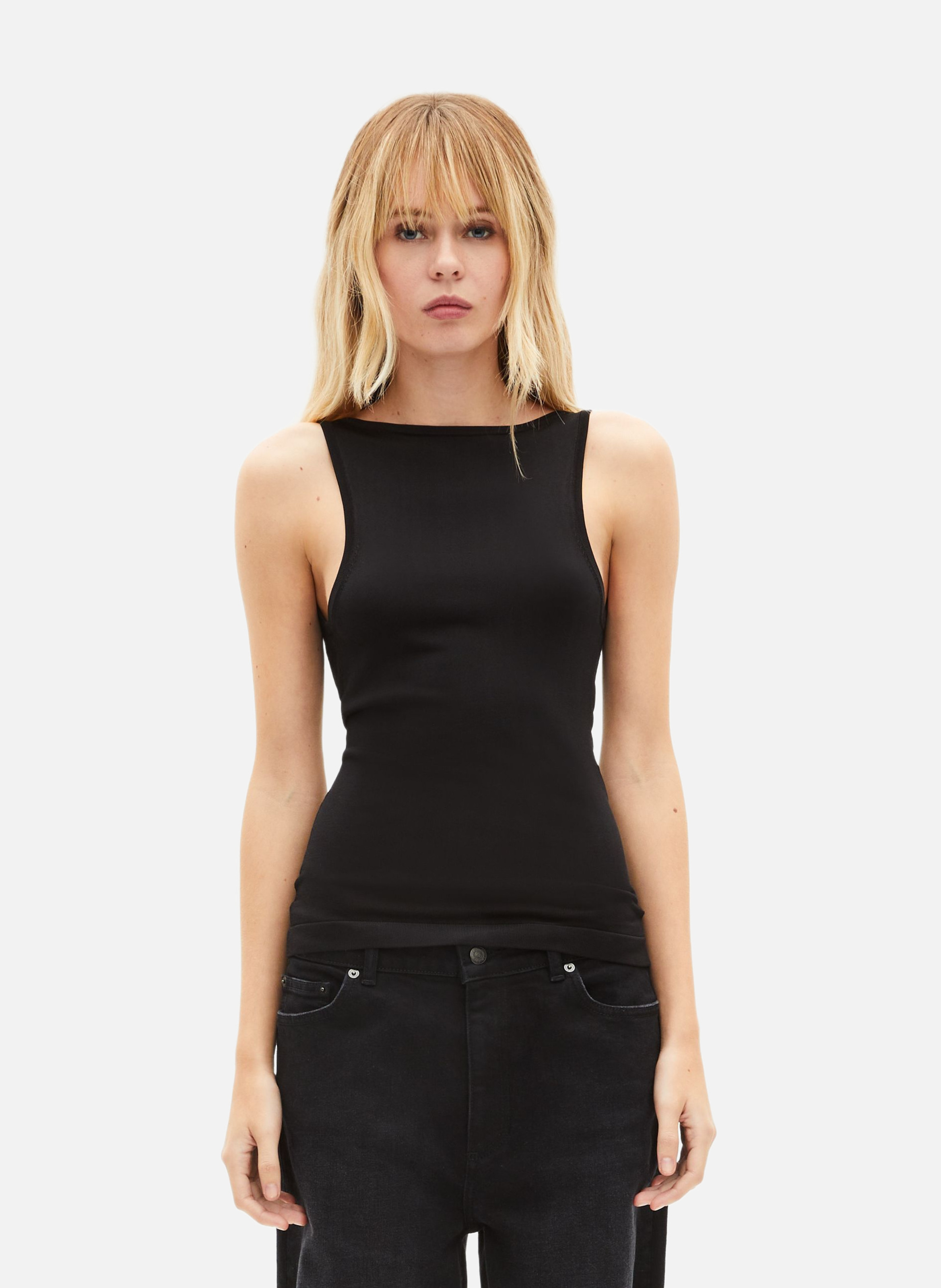 Knit top with chains THE KOOPLES Black