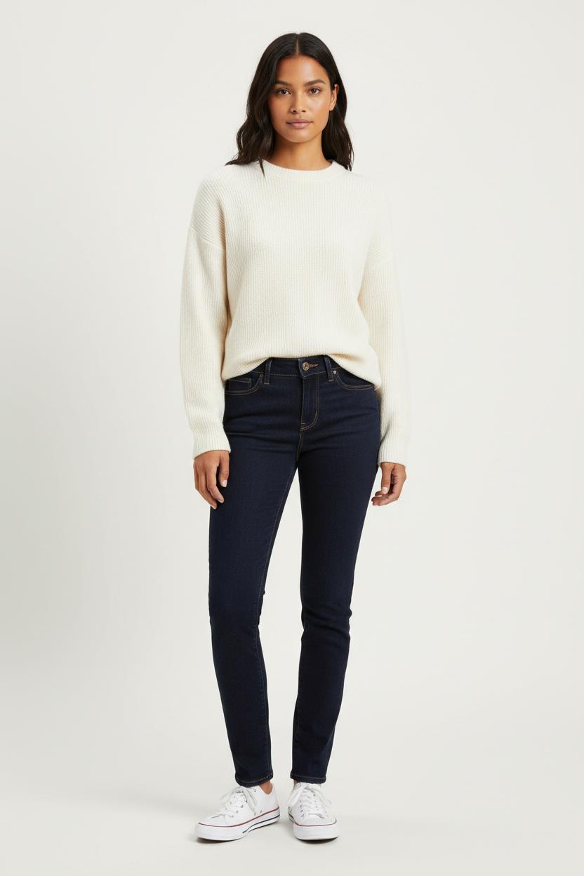 Cropped slim jeans with studs LEVI'S - Seconde main Blue