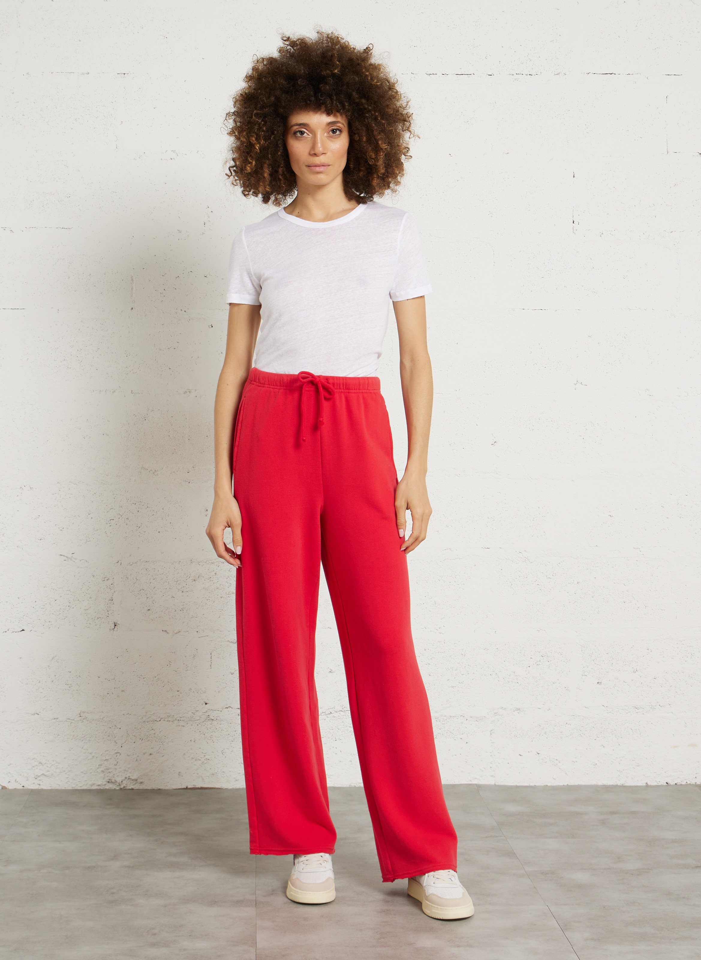 Tee-shirt chiné manches courtes en lin HOD PARIS Blanc