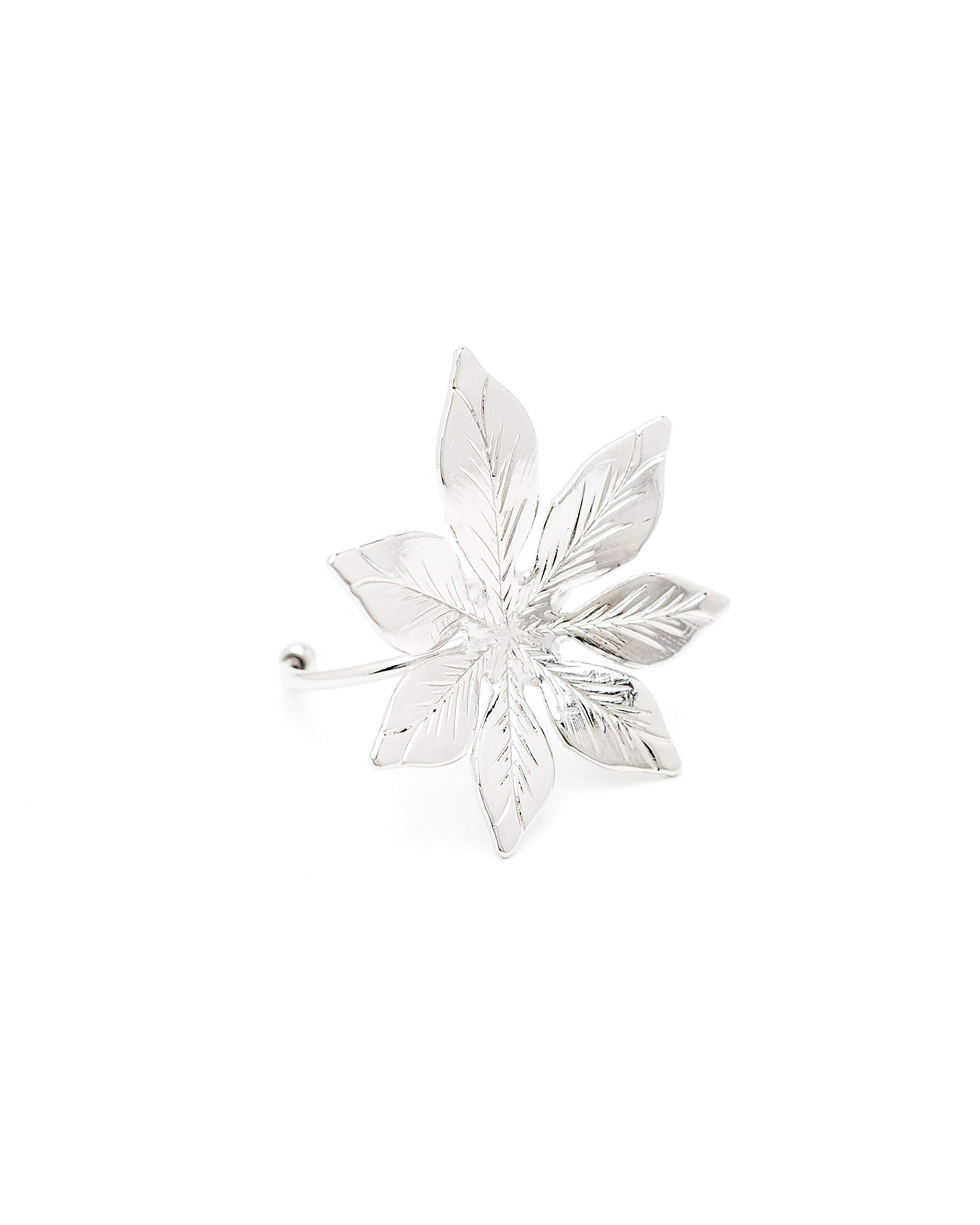 Maxi silver-plated flower ring MONSIEUR SIMONE