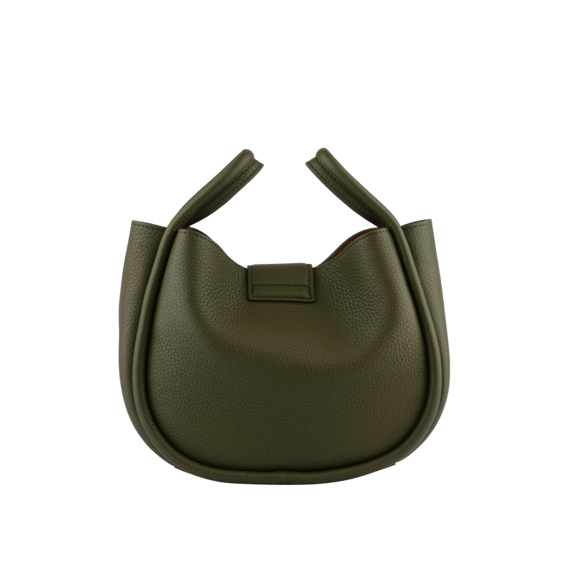 Calfskin leather shoulder bag Green