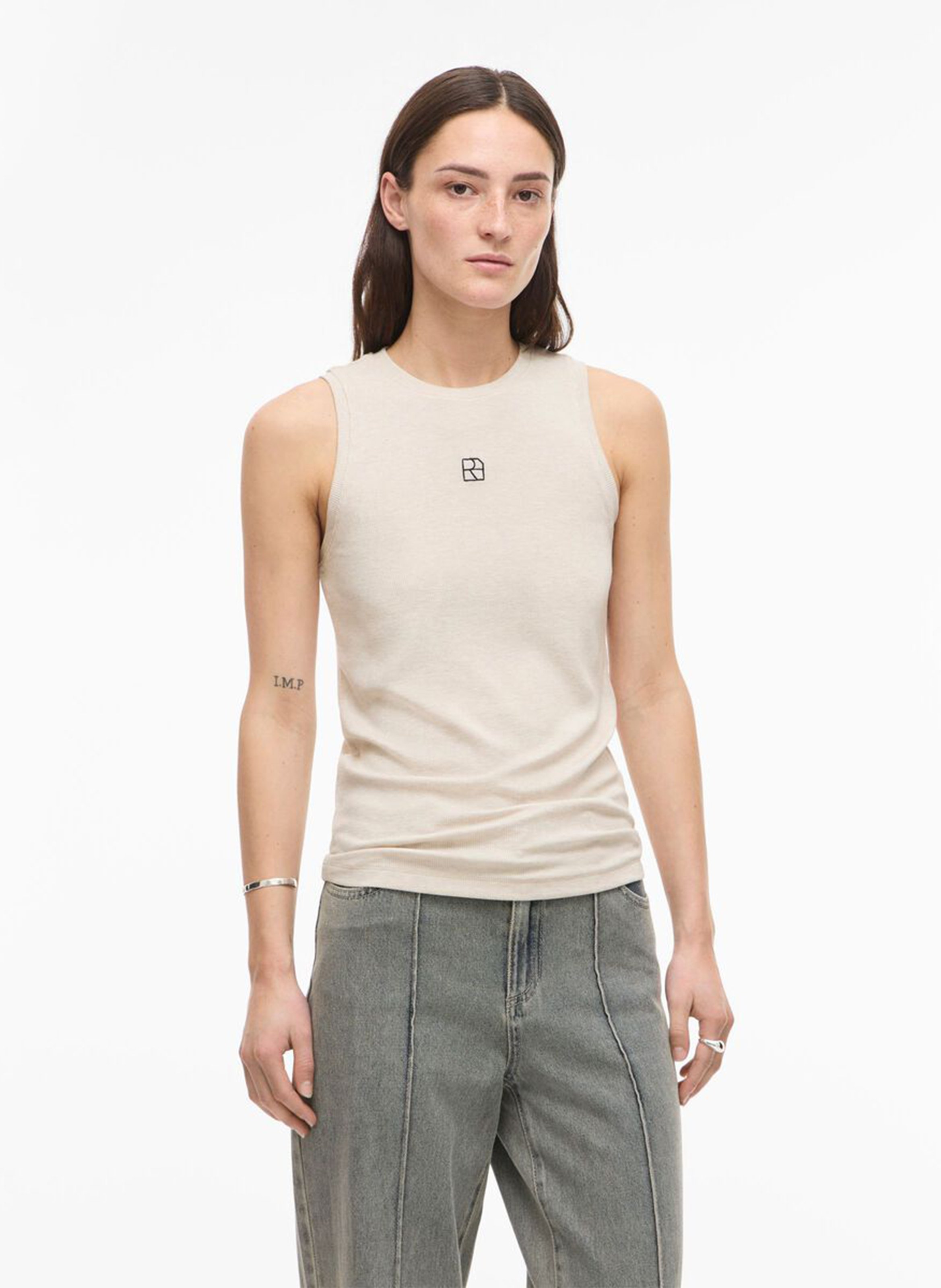 Round-neck top ROUGE EDIT Beige