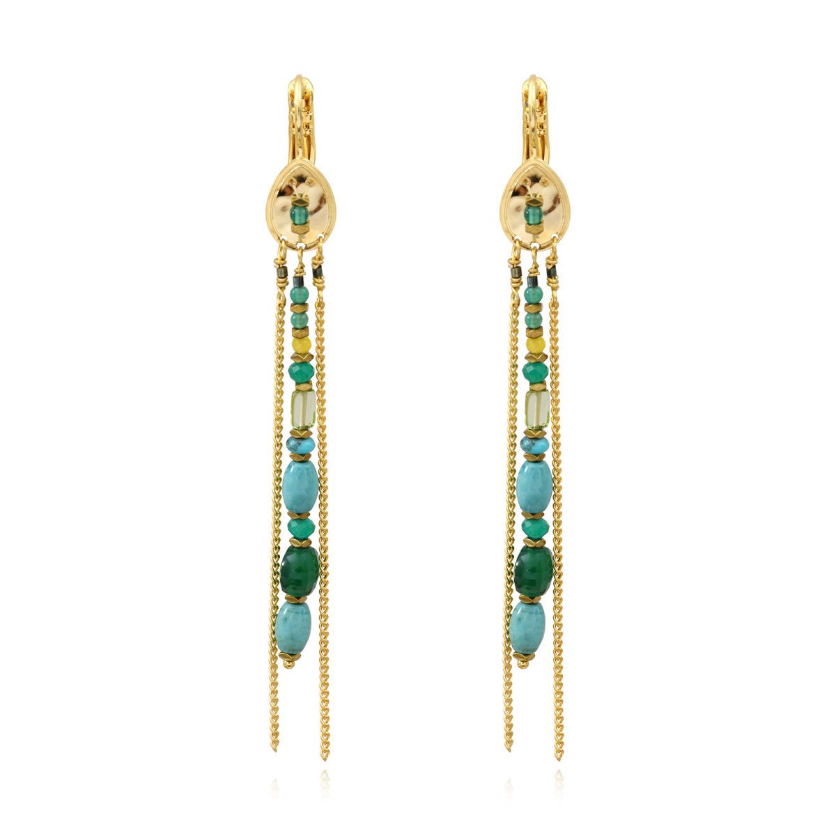 Sleeper earrings in gold-plated finish SATELLITE PARIS