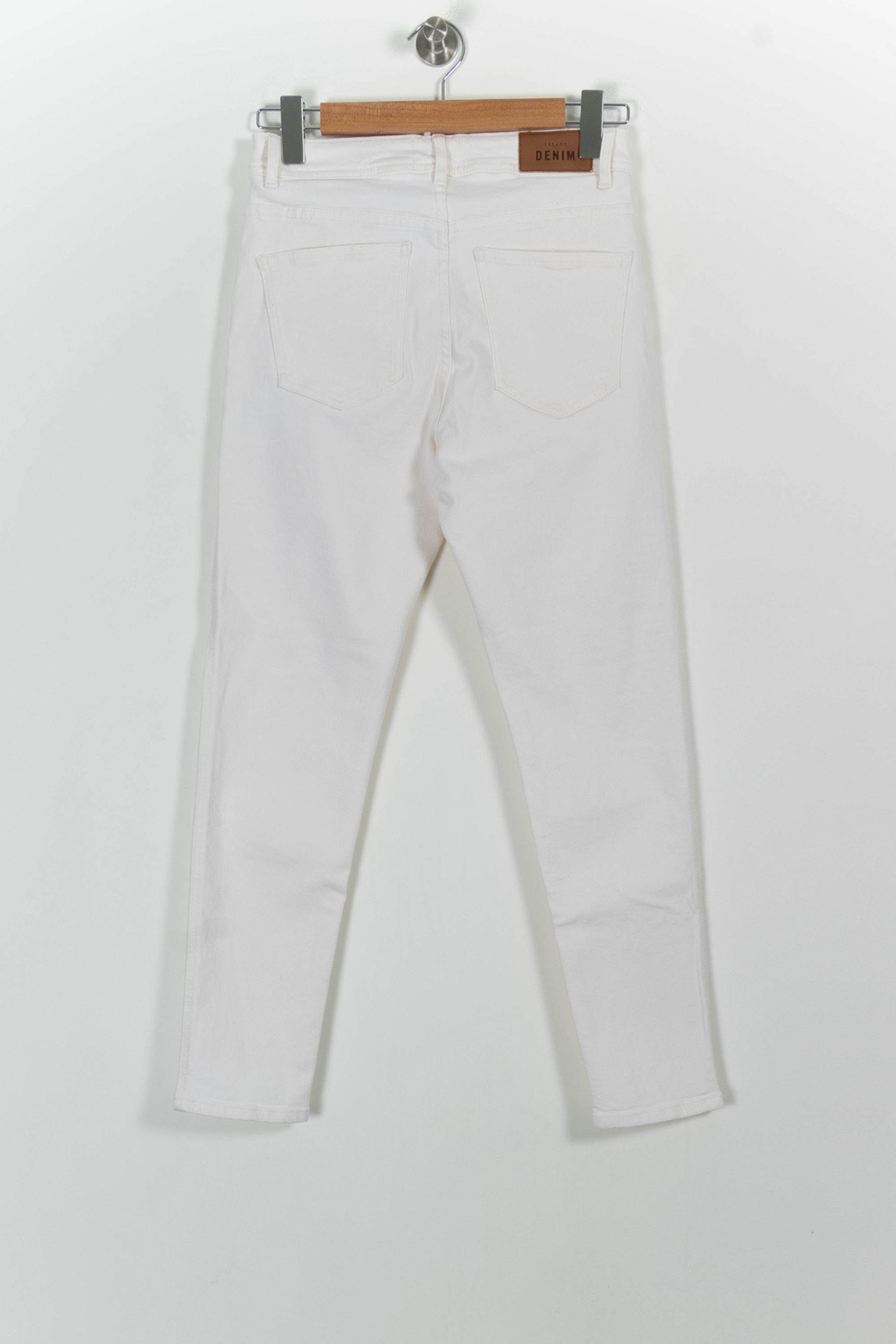 Cropped slim jeans with studs SEZANE - Seconde main Beige