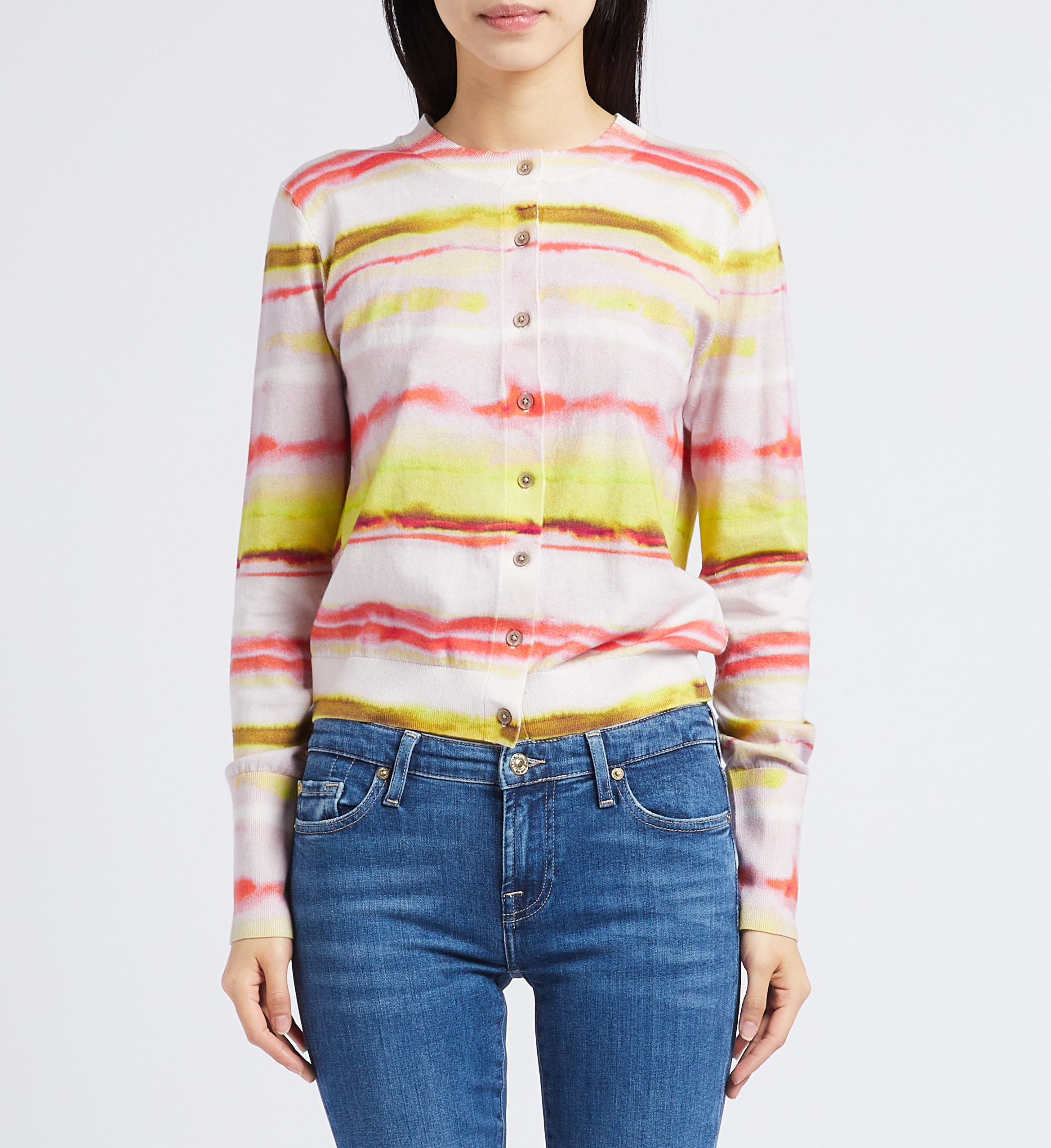 Gerade Weste mit Rundhalsausschnitt aus Bio-Baumwolle PAUL SMITH Rosa