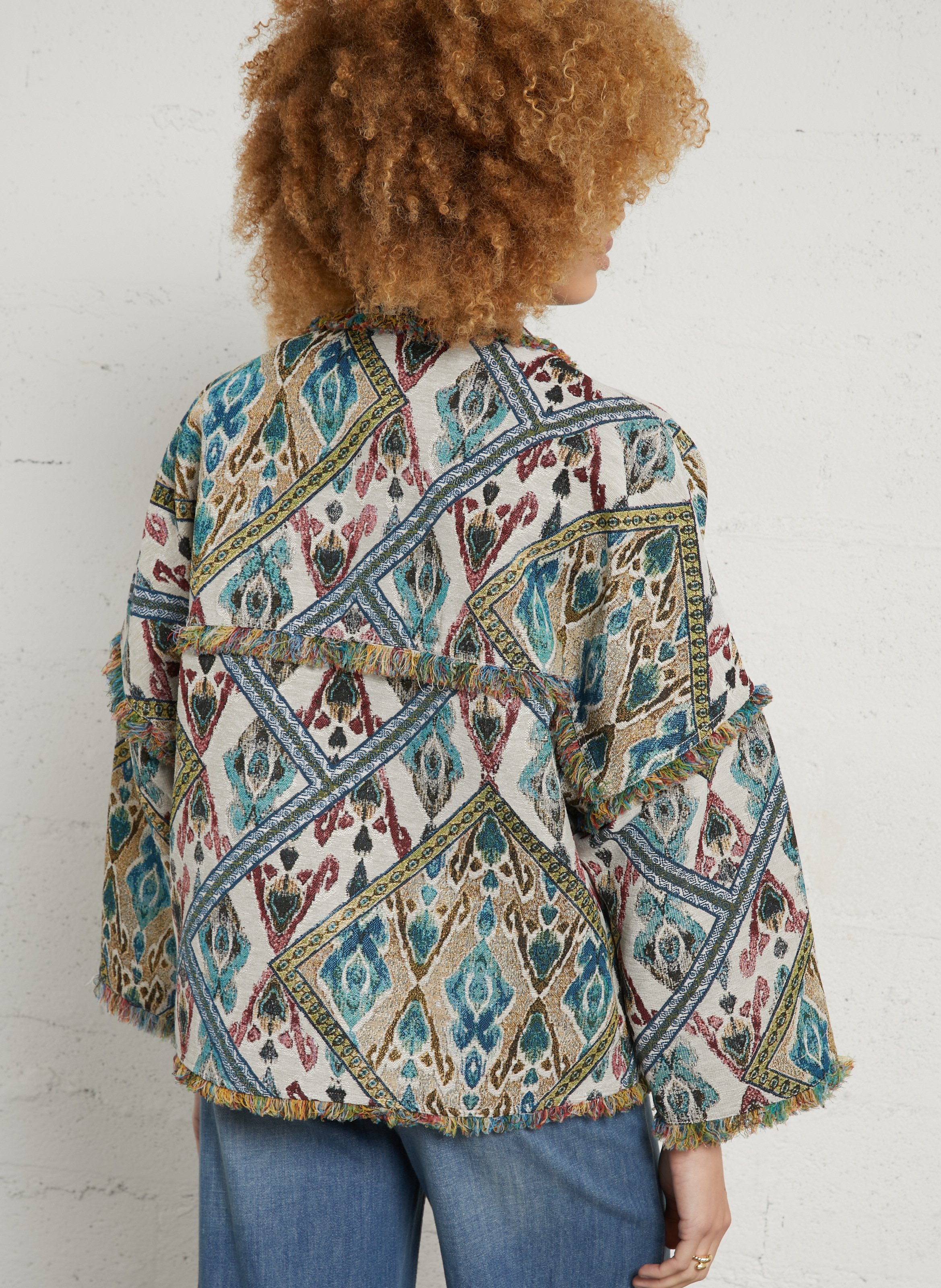 Oversize-Blazer mit Reverskragen aus Jacquard MOMONI Mehrfarbig