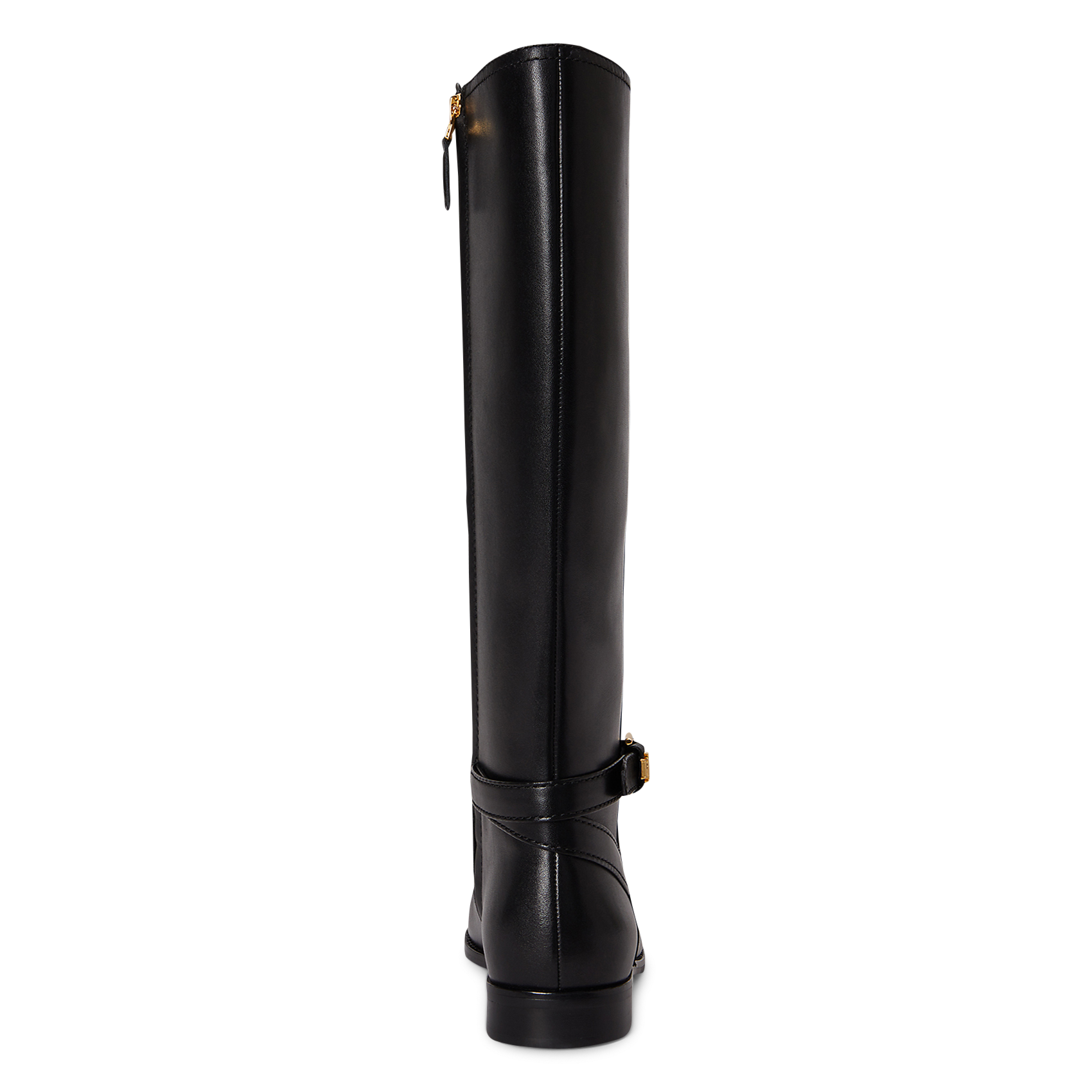 Bottes hautes plates en cuir LAUREN RALPH LAUREN Noir