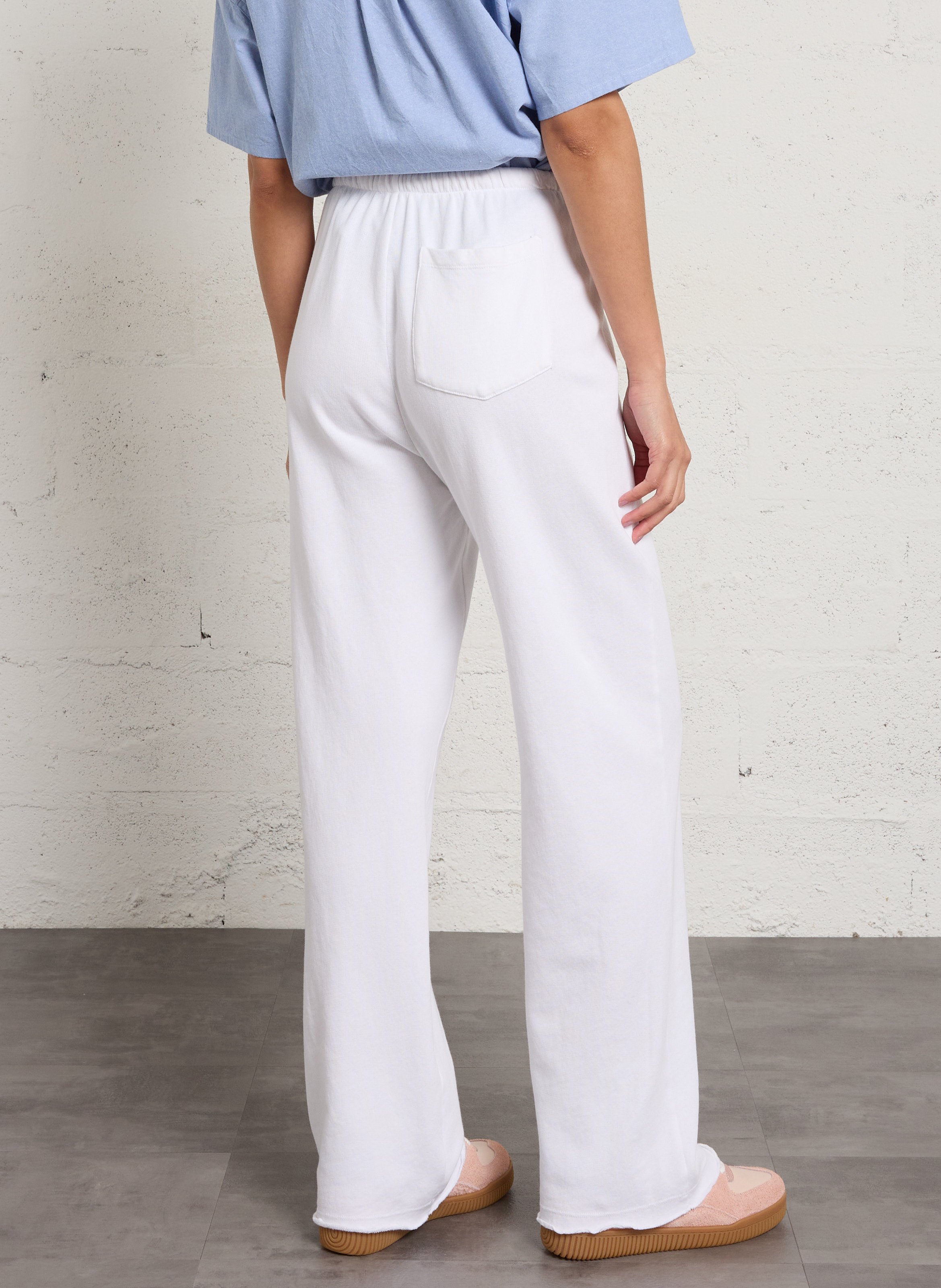 Loose straight cotton joggers AMERICAN VINTAGE White