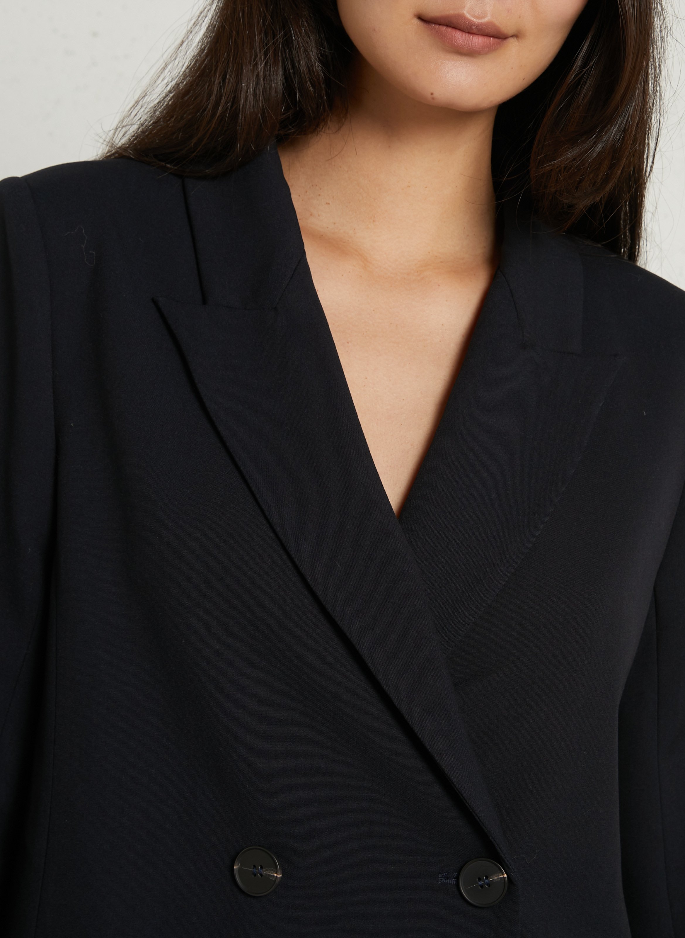 Kurzer ausgestellter Blazer-Kleid SUNCOO Blau