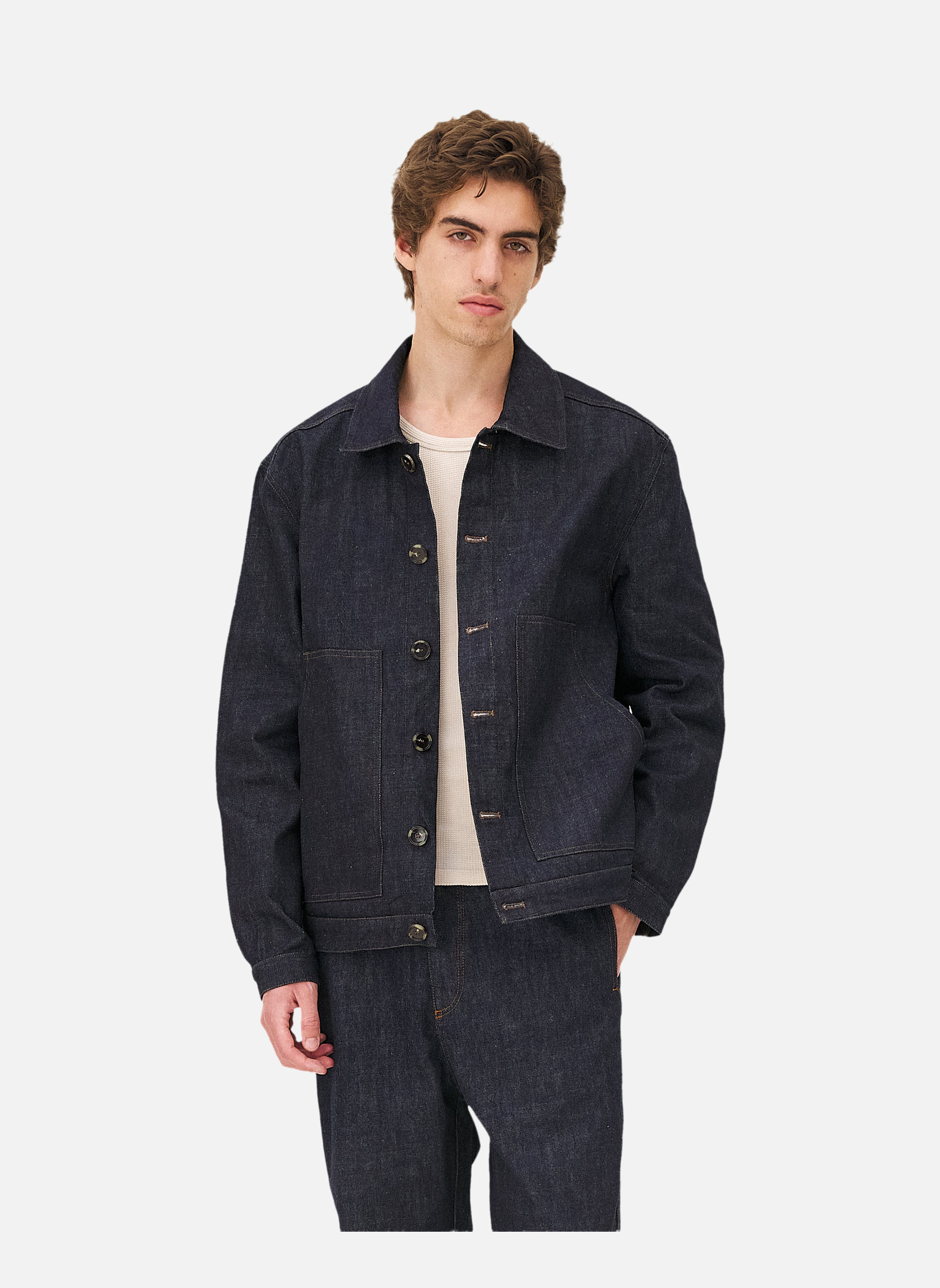 Workwear boxy jacket in Arizona Indigo | Blue Noyoco Men