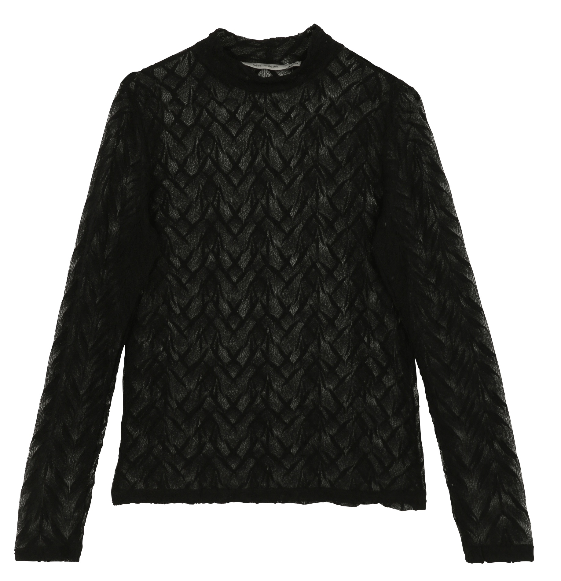 Straight high-neck top LA FEE MARABOUTEE Black