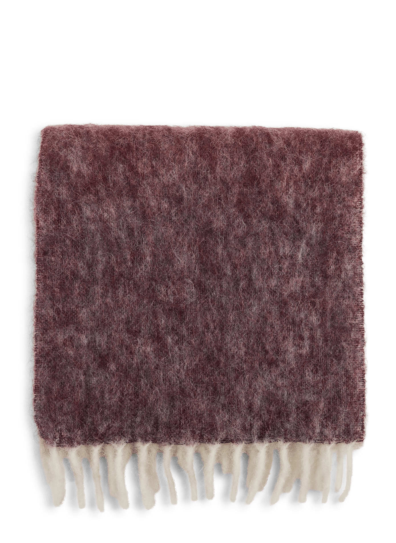 Tie-dye scarf with fringes in blended wool SAISON 1865 Beige