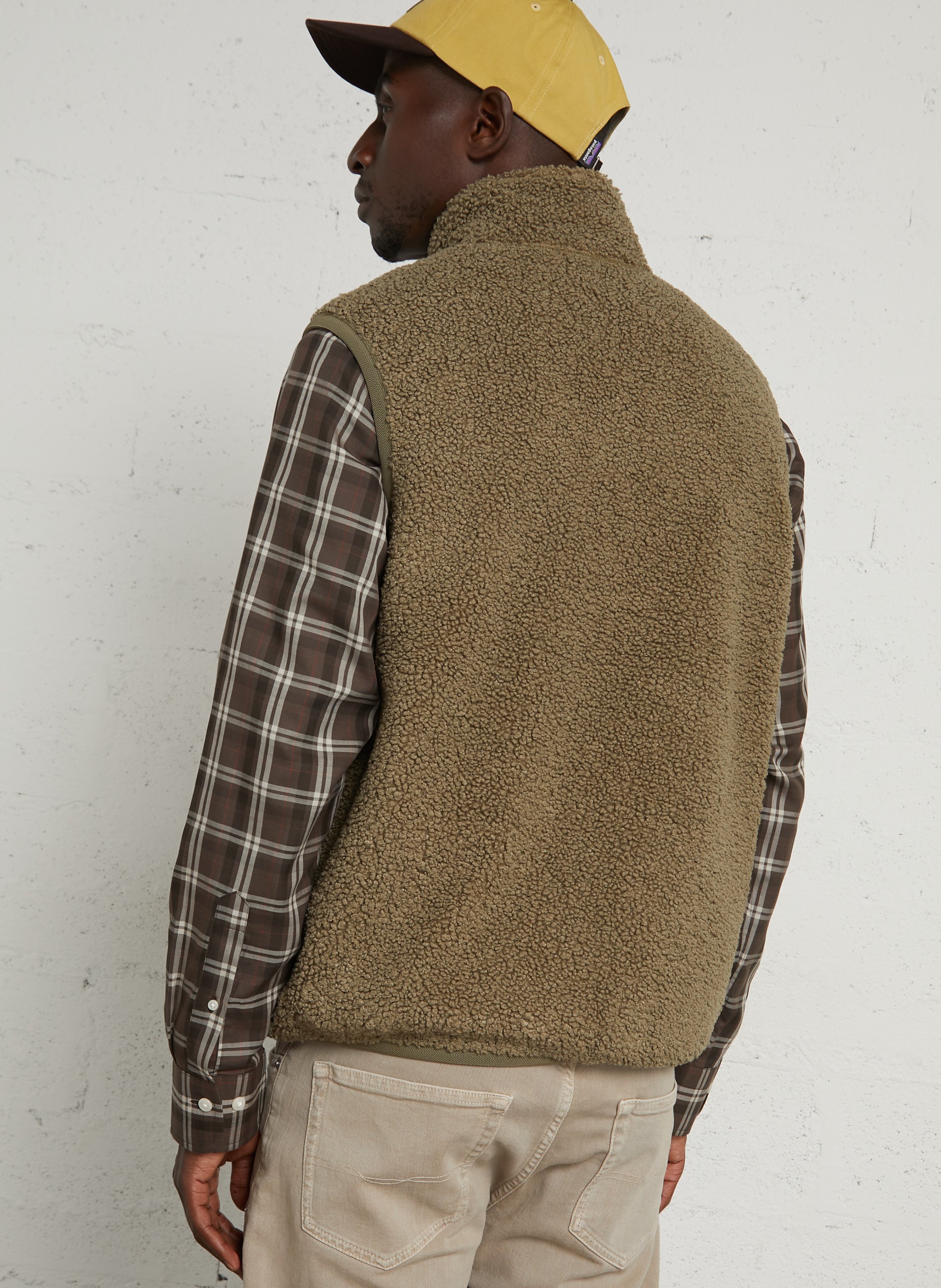 Gerader Sherpa-Mantel K-WAY Grun