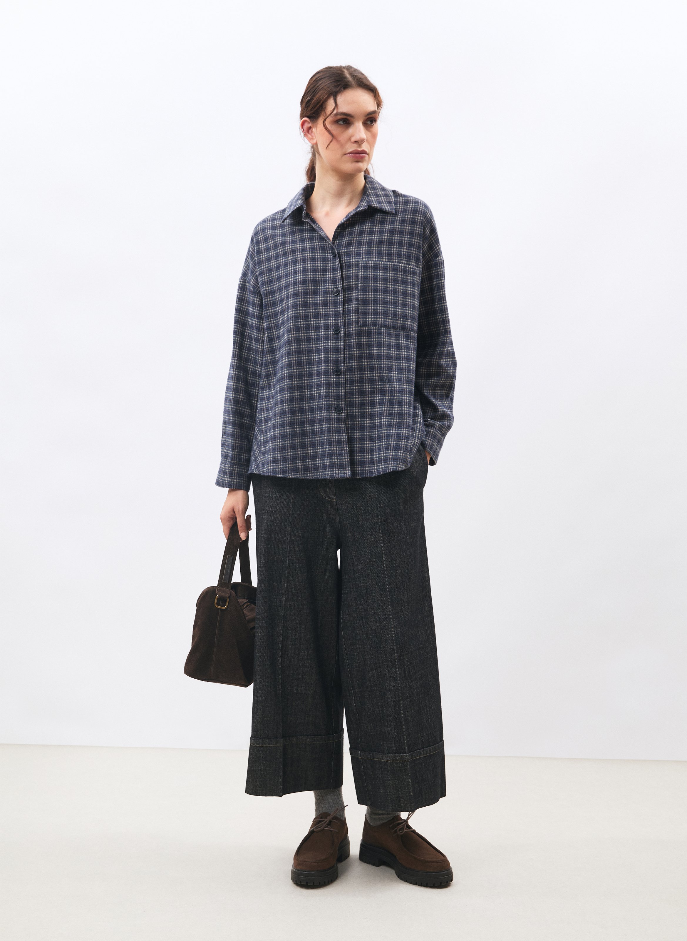Cropped cotton jeans HUMILITY Black