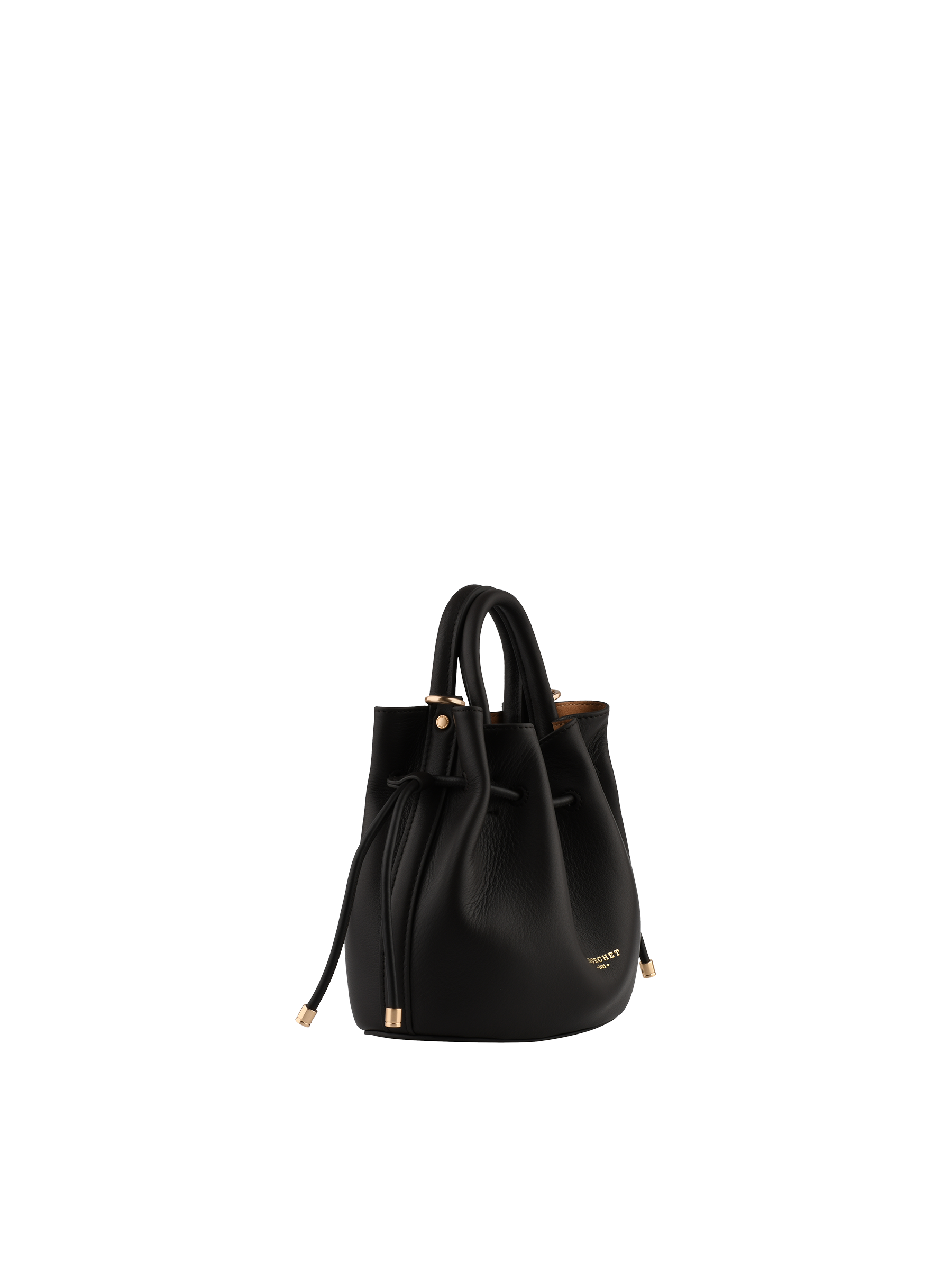 Calfskin leather handbag POURCHET Brown