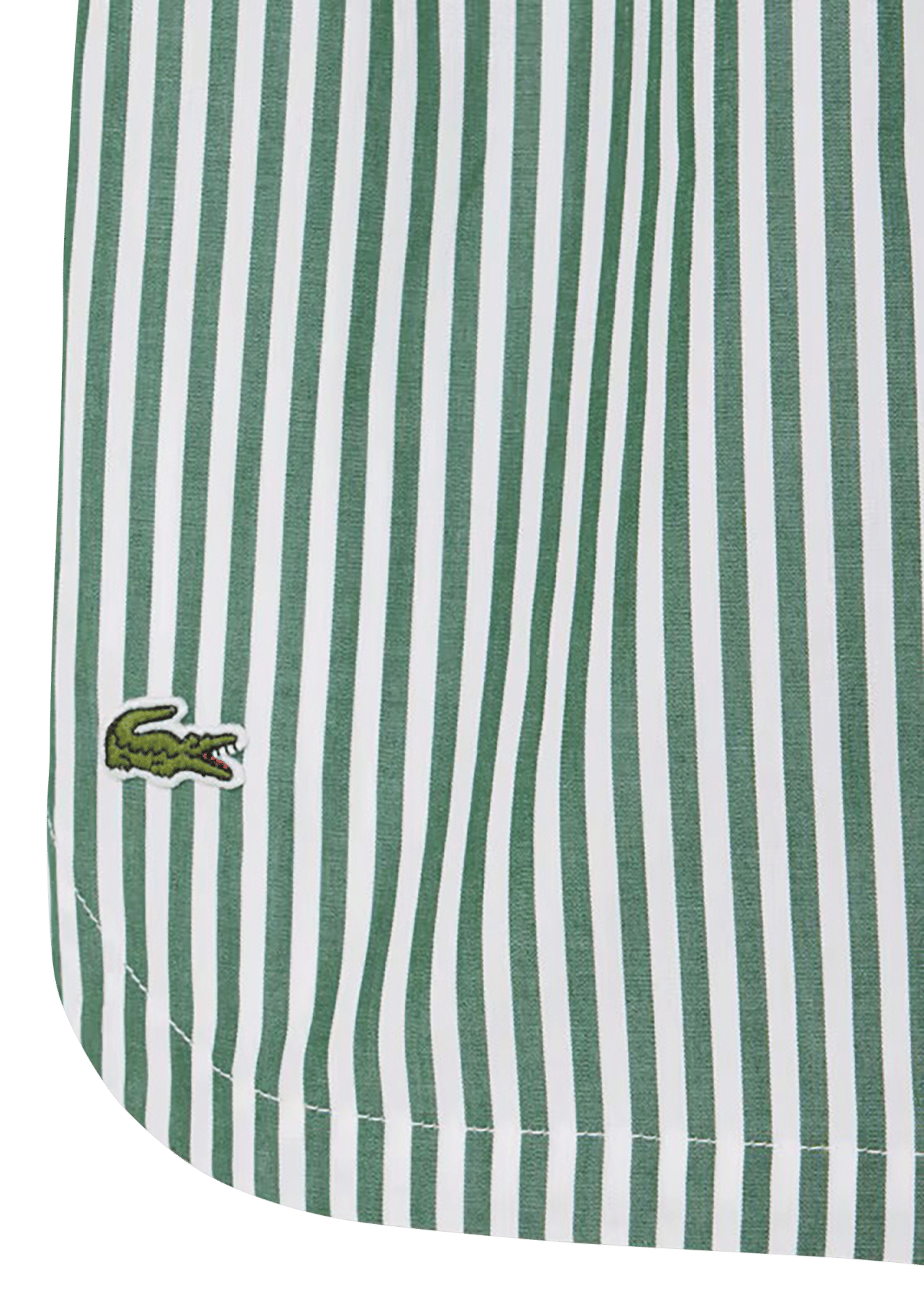 Striped cotton pyjama set LACOSTE Green