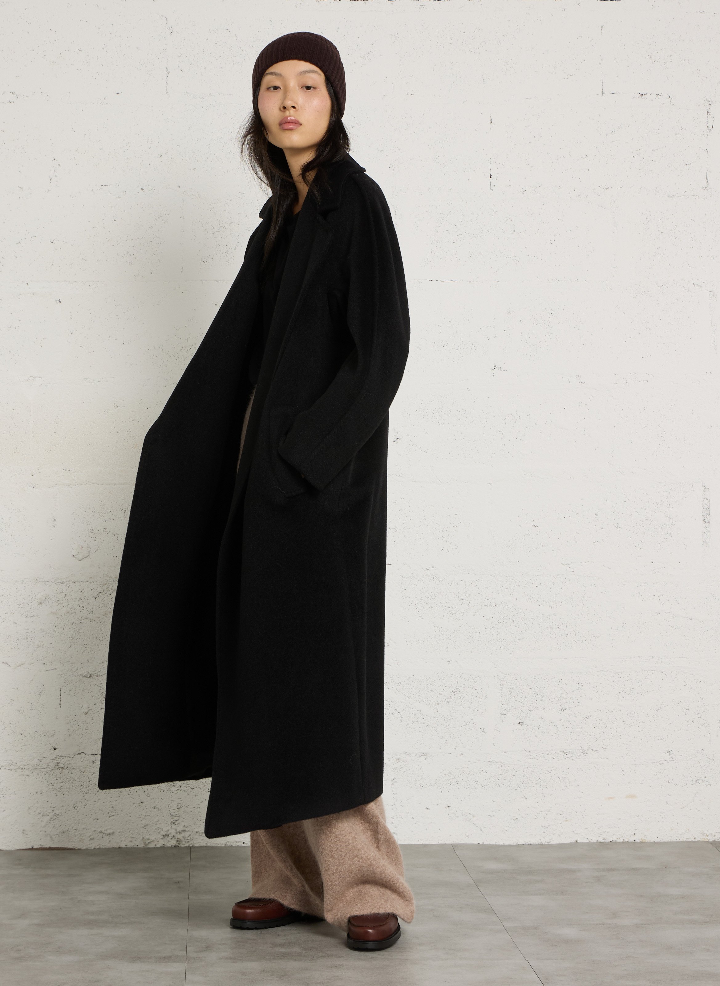 Oversize-Wollmantel mit Reverskragen MAX MARA WEEK END Schwarz