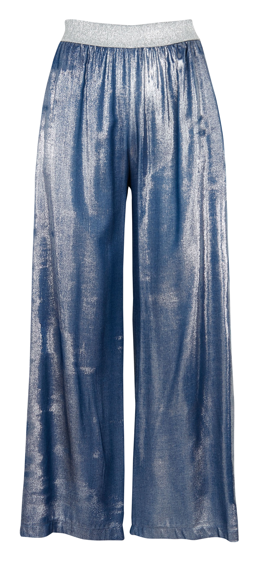 High-waisted wide-leg pants PLEASE Blue