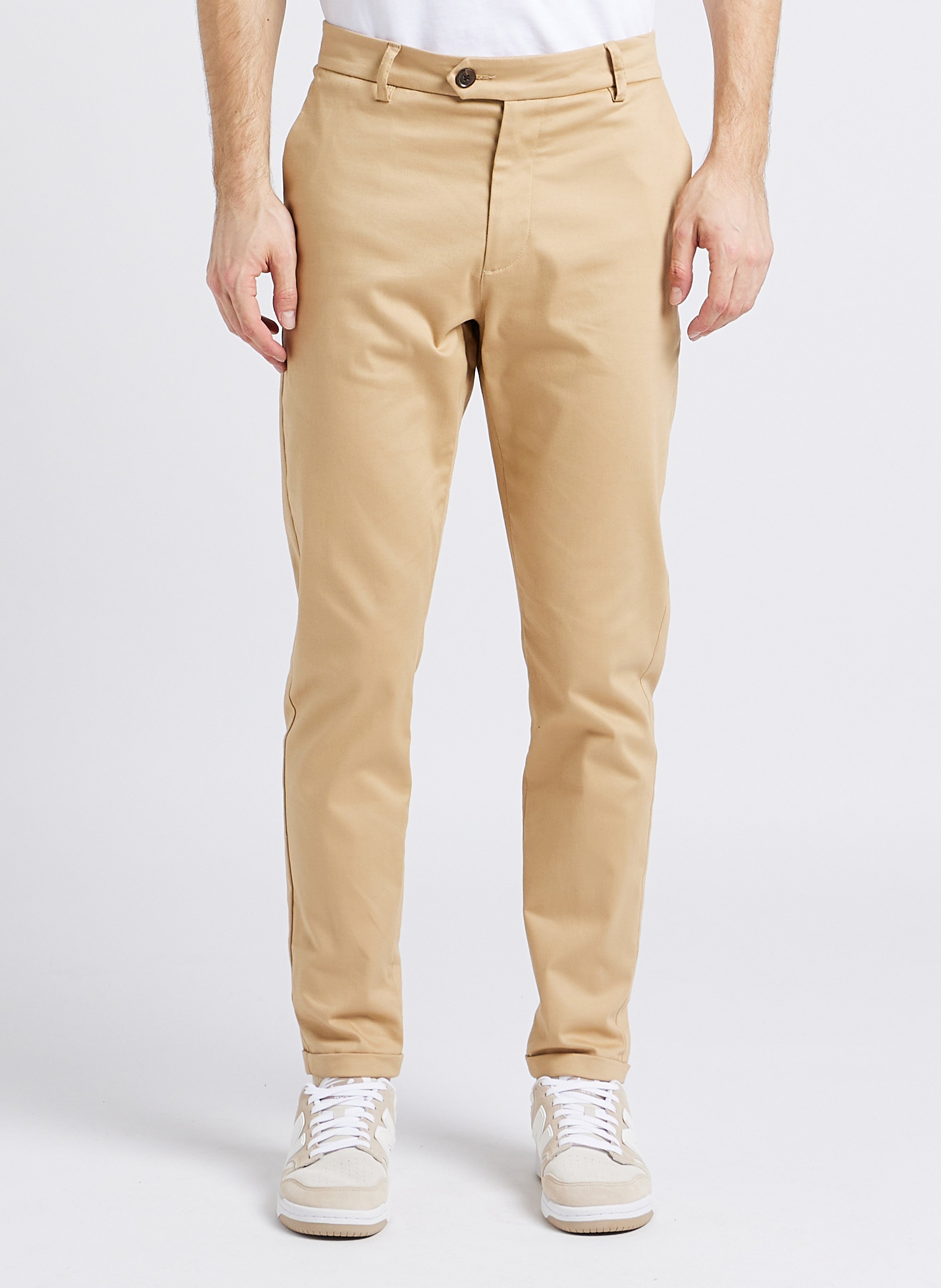 Chino slim-fit en coton stretch  LES DEUX Beige