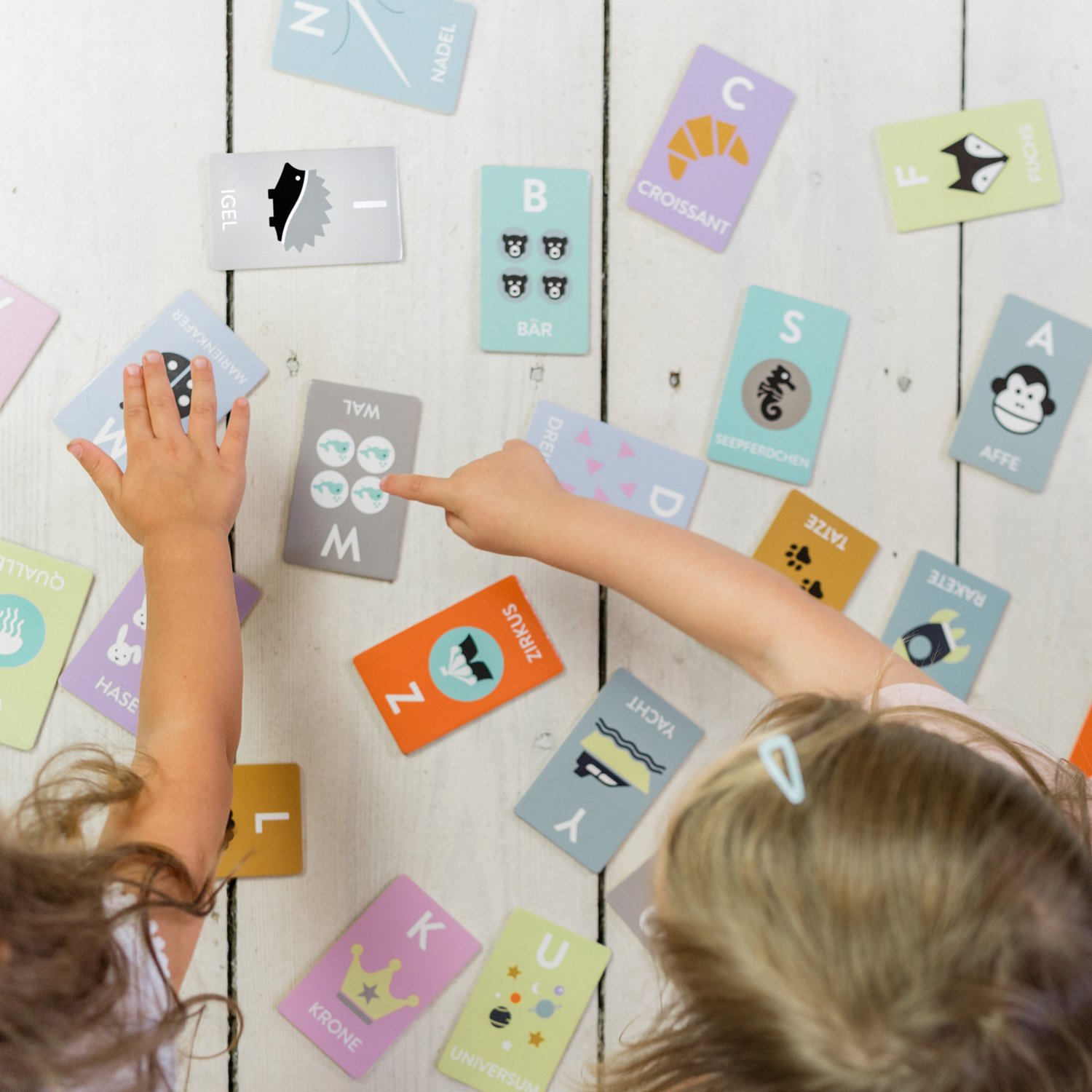 Educational wooden alphabet game KINDSGUT Multicolored