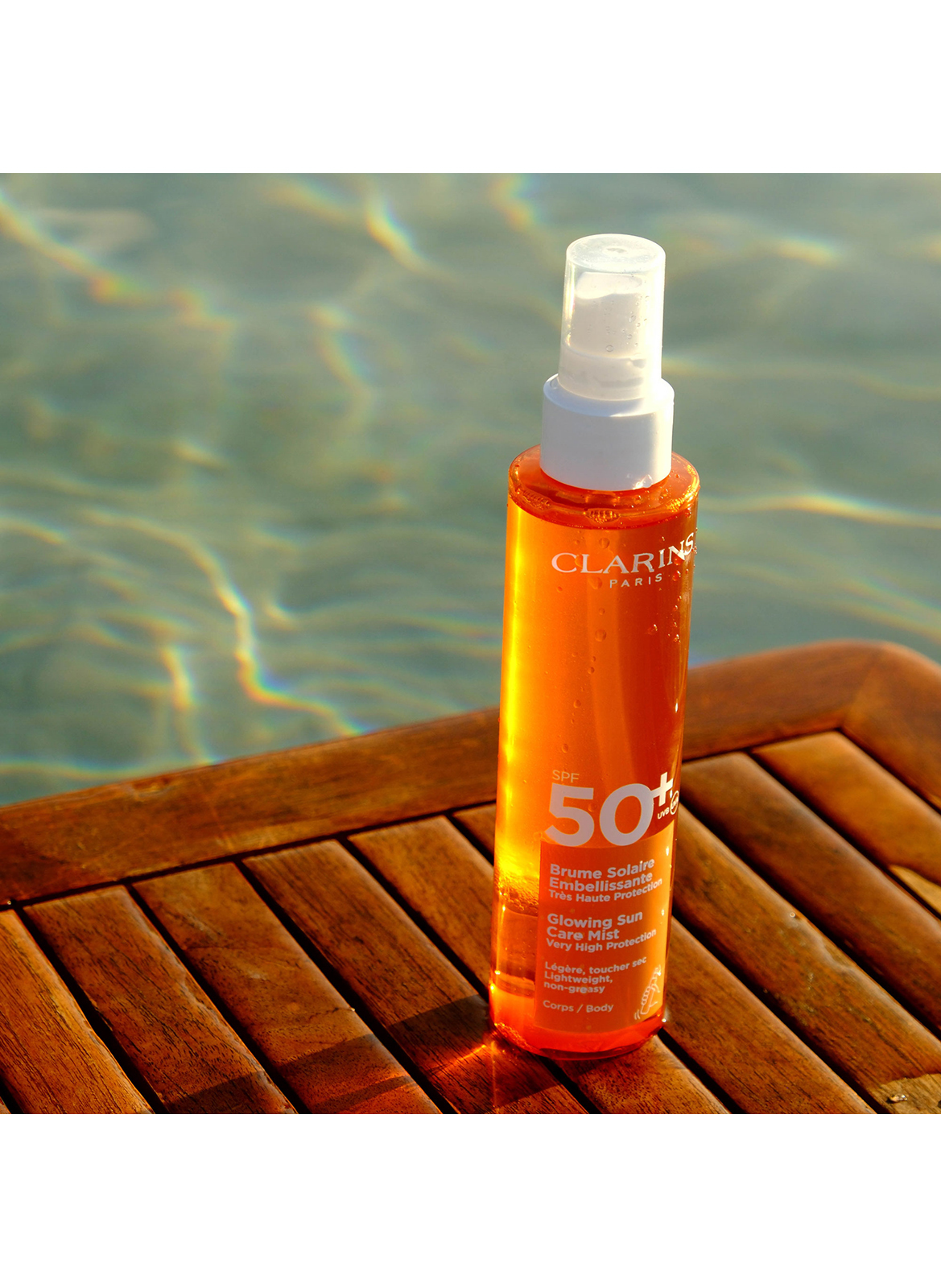 Embellishing Sun Mist
Very High Protection Body SPF50+ CLARINS No color