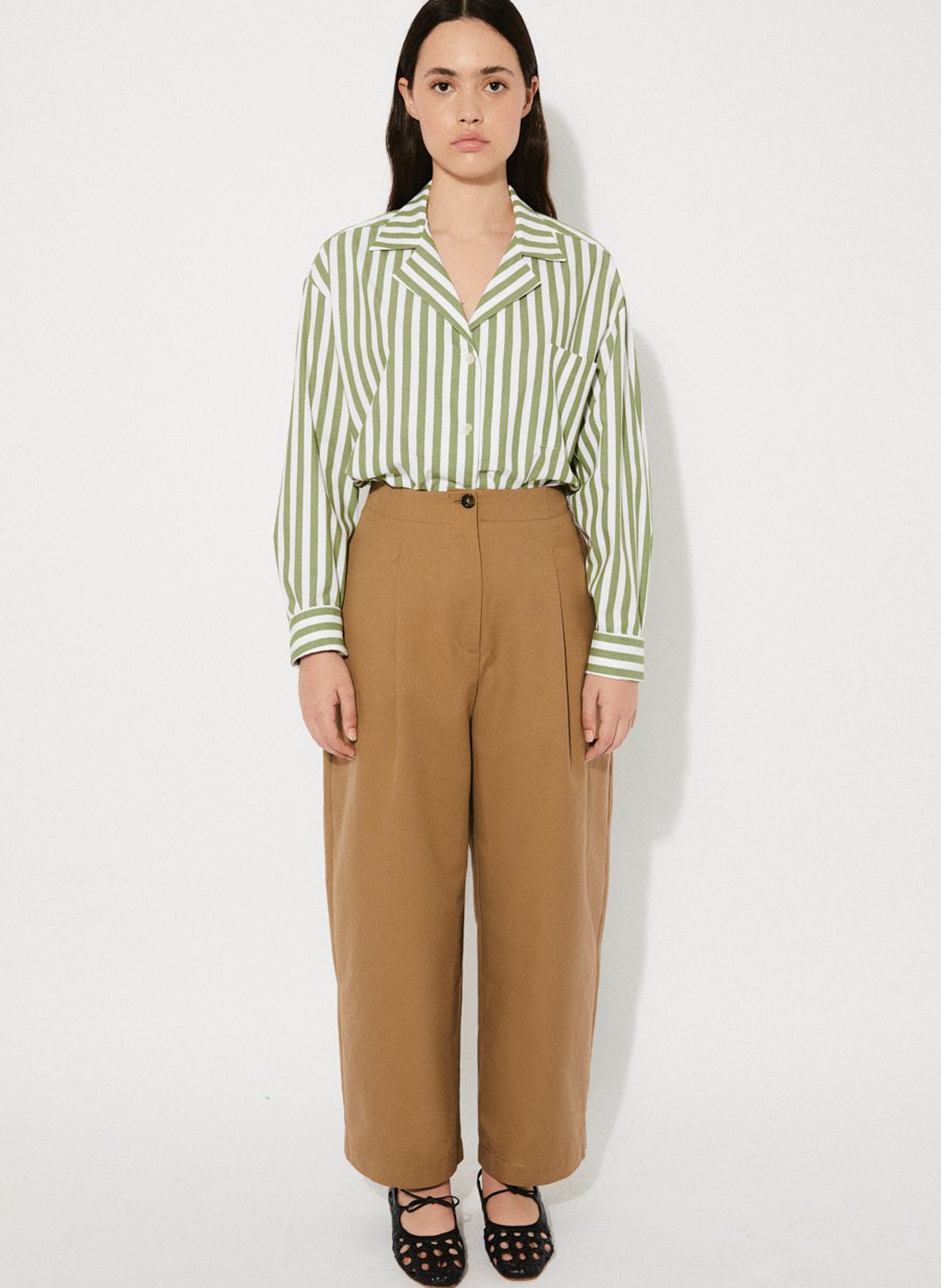 Chemise oversize en coton recyclé RITA ROW Blanc