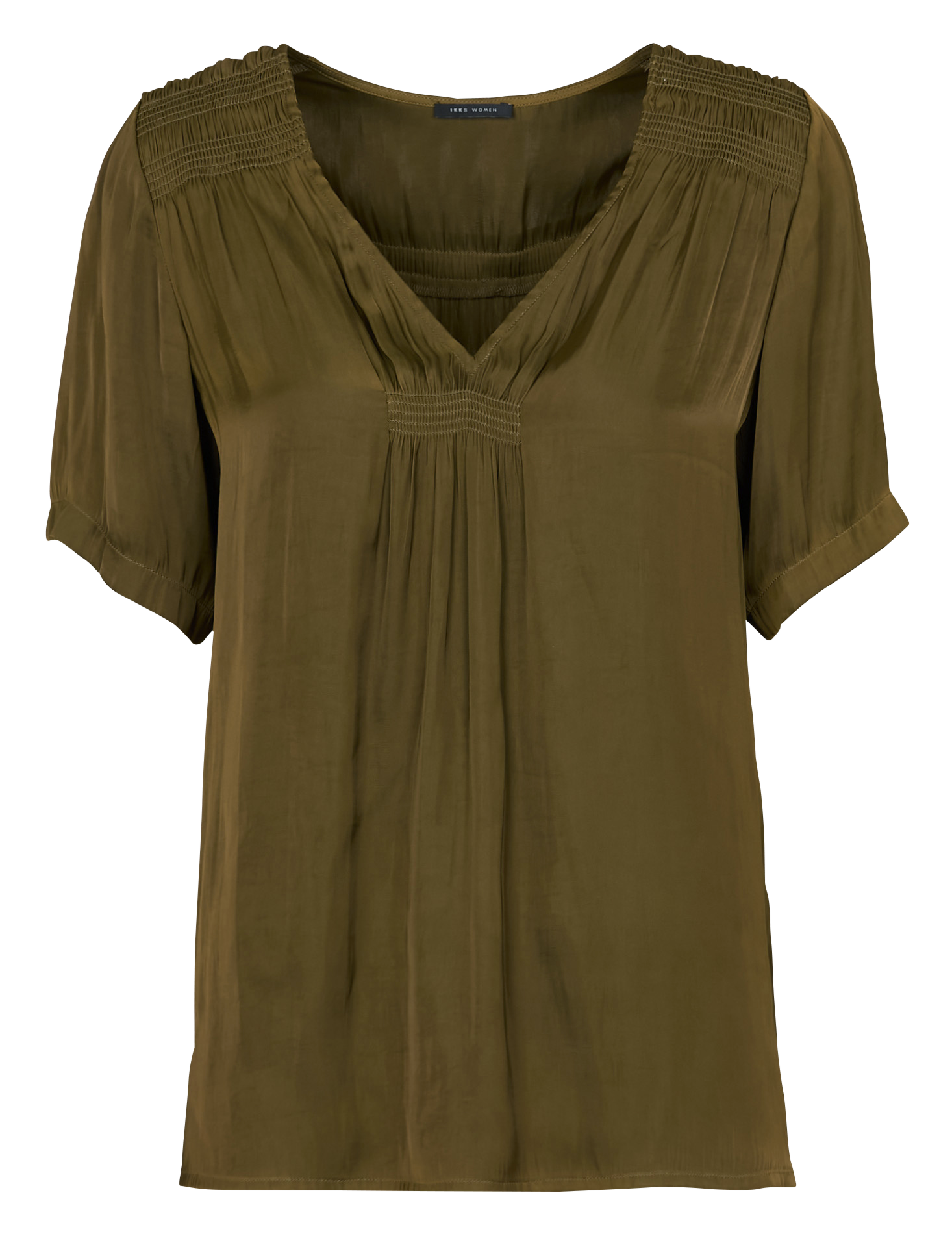 Oversized satin top IKKS Khaki
