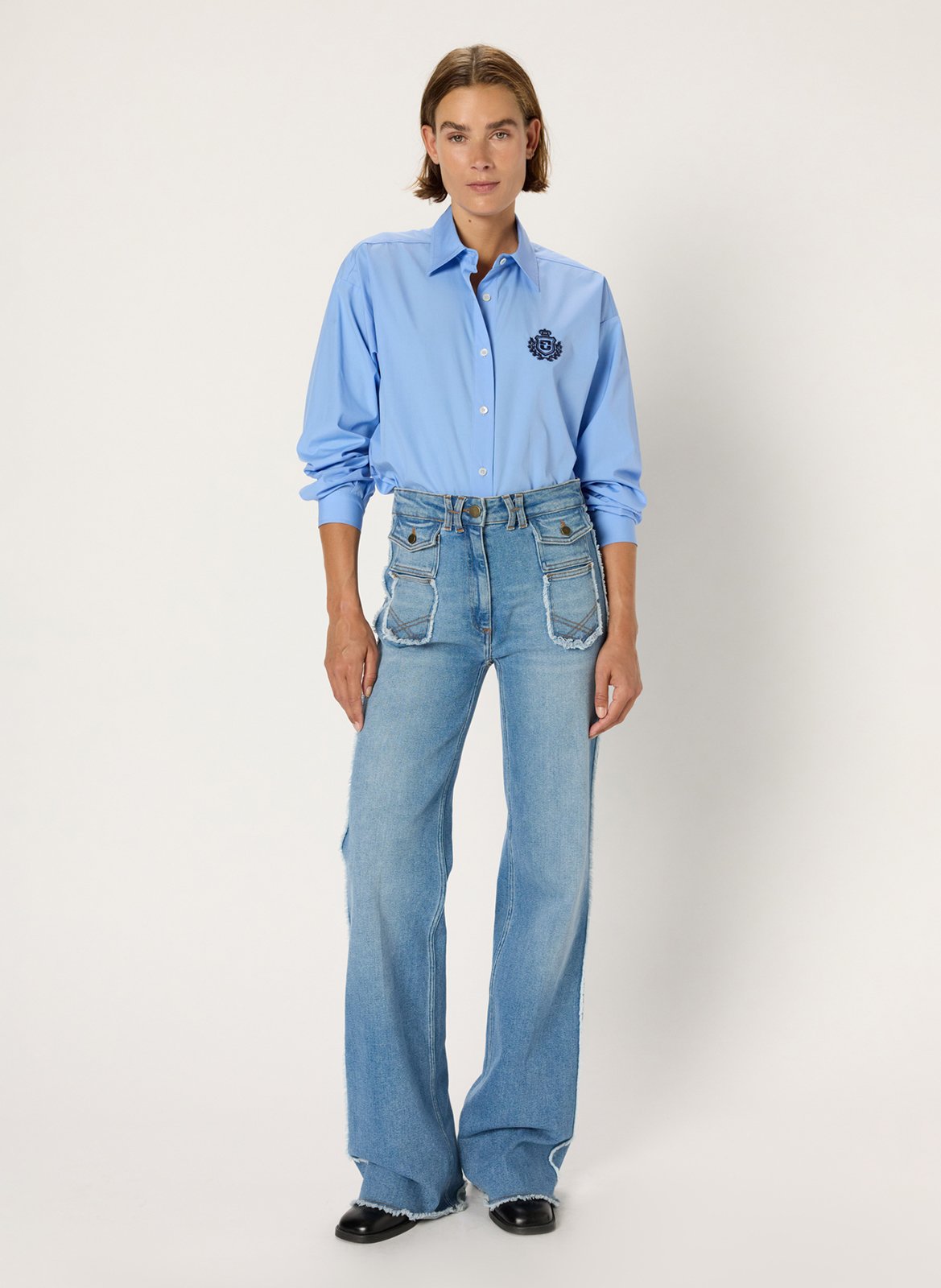 Chemise col classique en coton GERARD DAREL Bleu