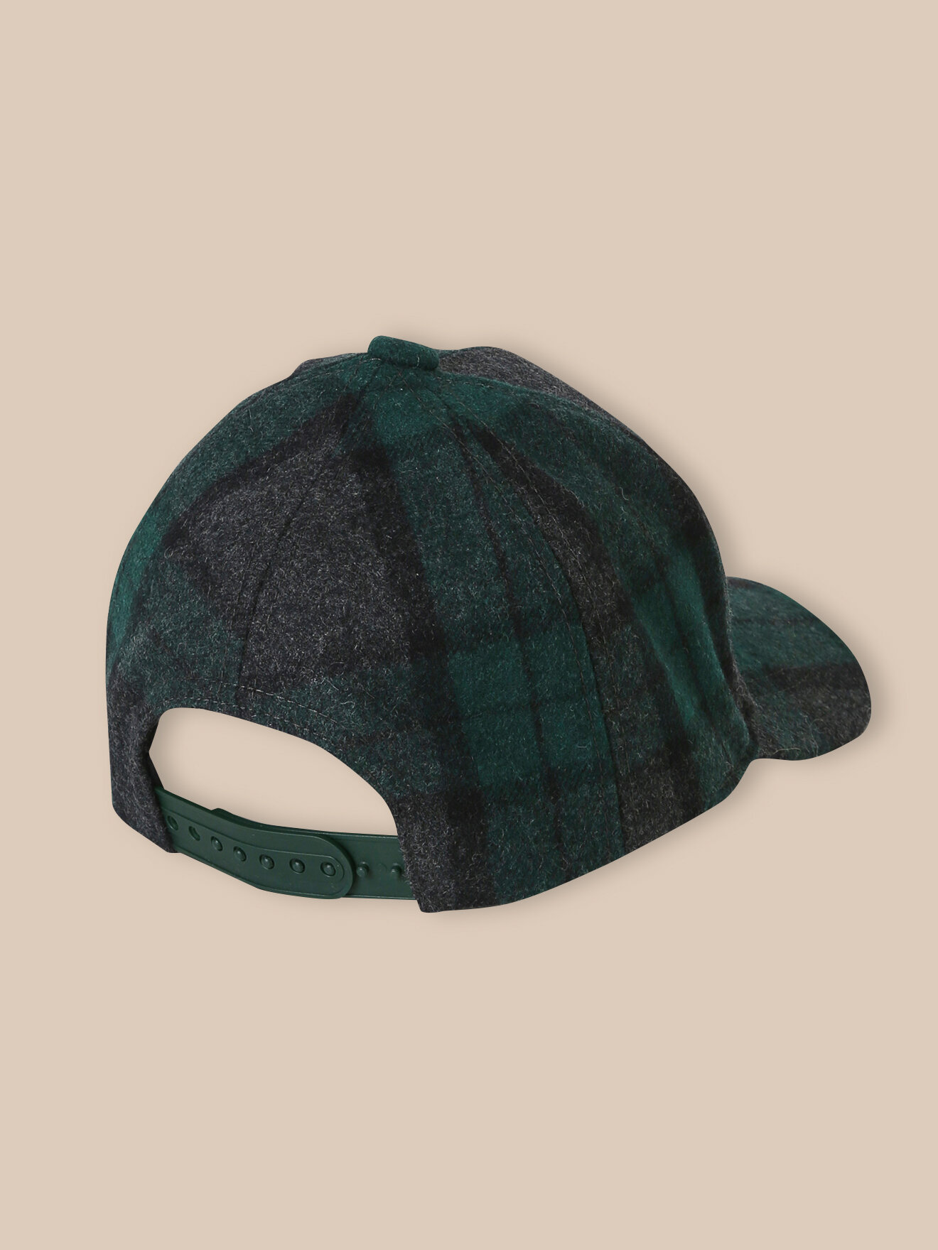 Checked wool cap CYRILLUS Green