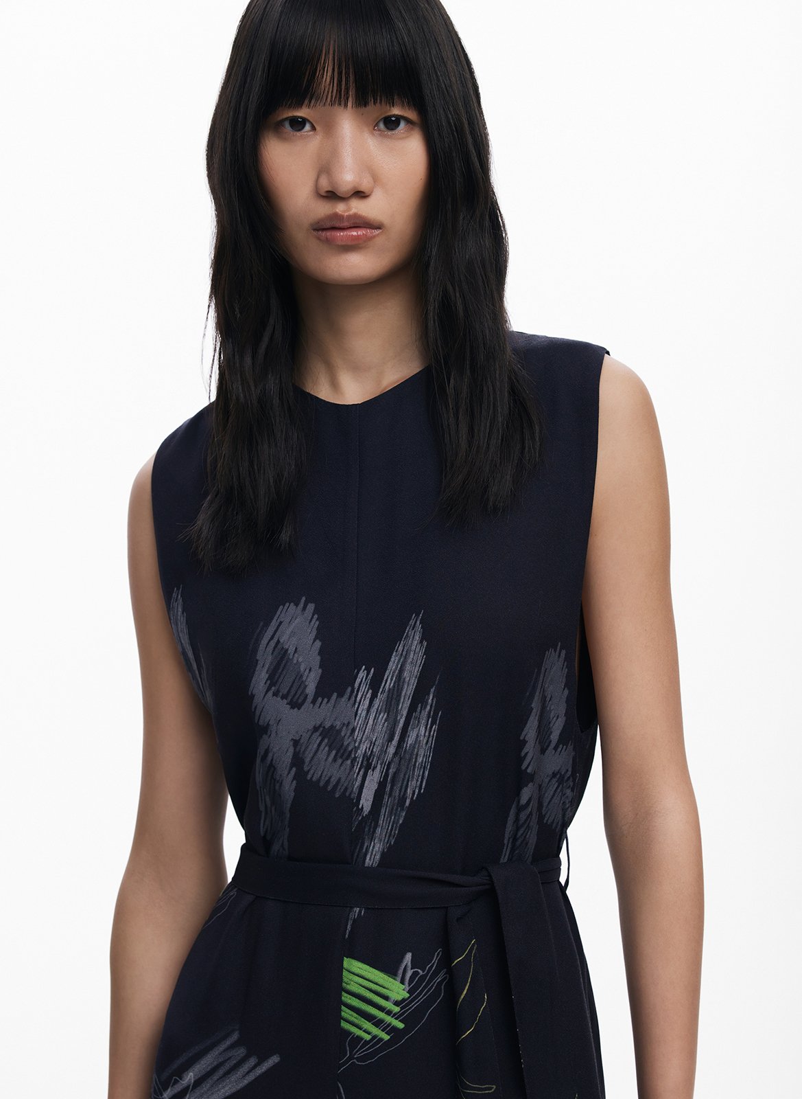 Combinaison large imprimé fleurs DESIGUAL Noir