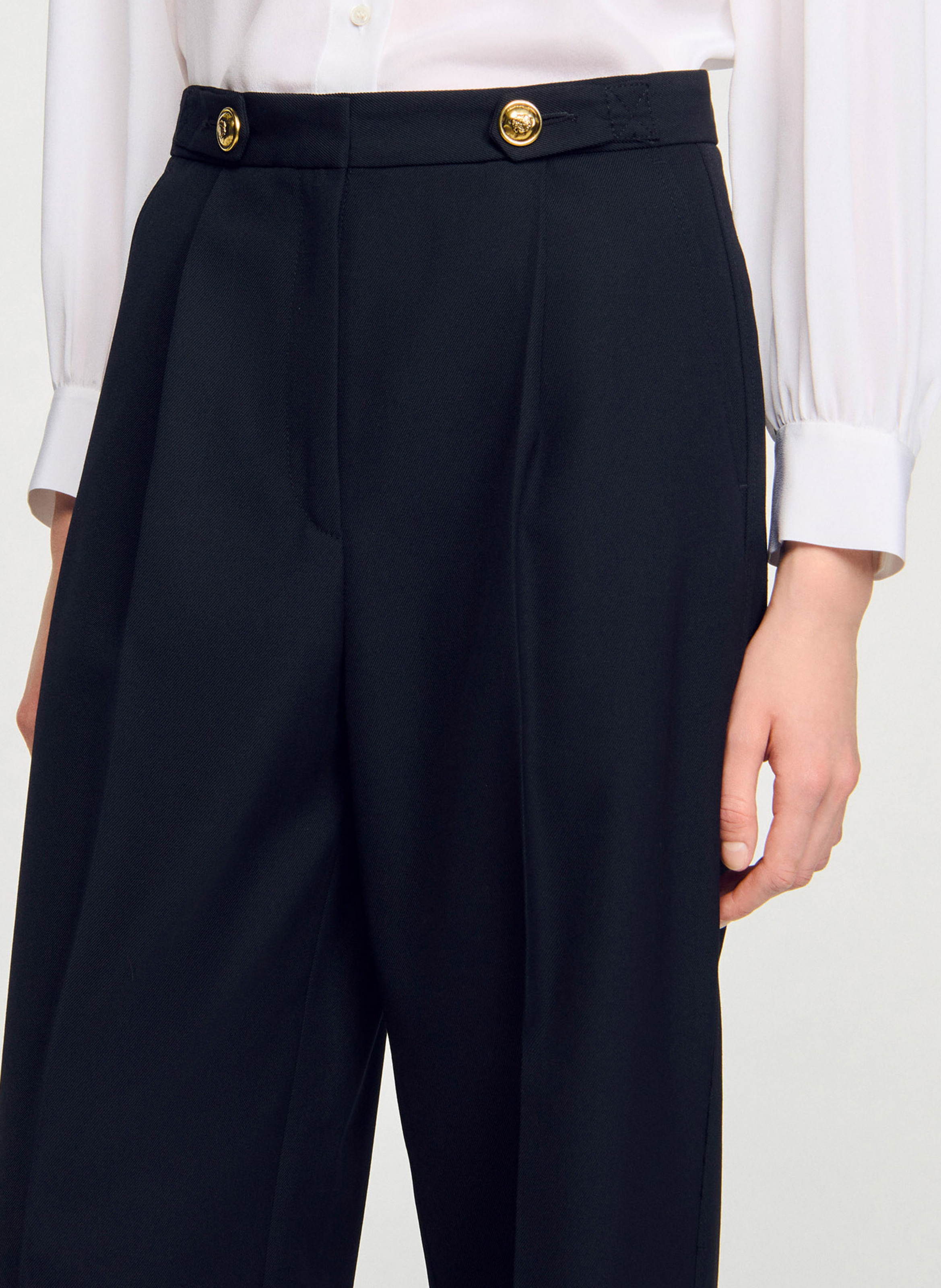 Carrot trousers SANDRO Black