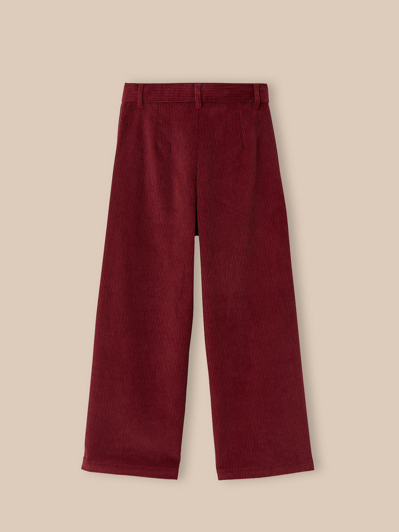 Flared velvet pants CYRILLUS Pink