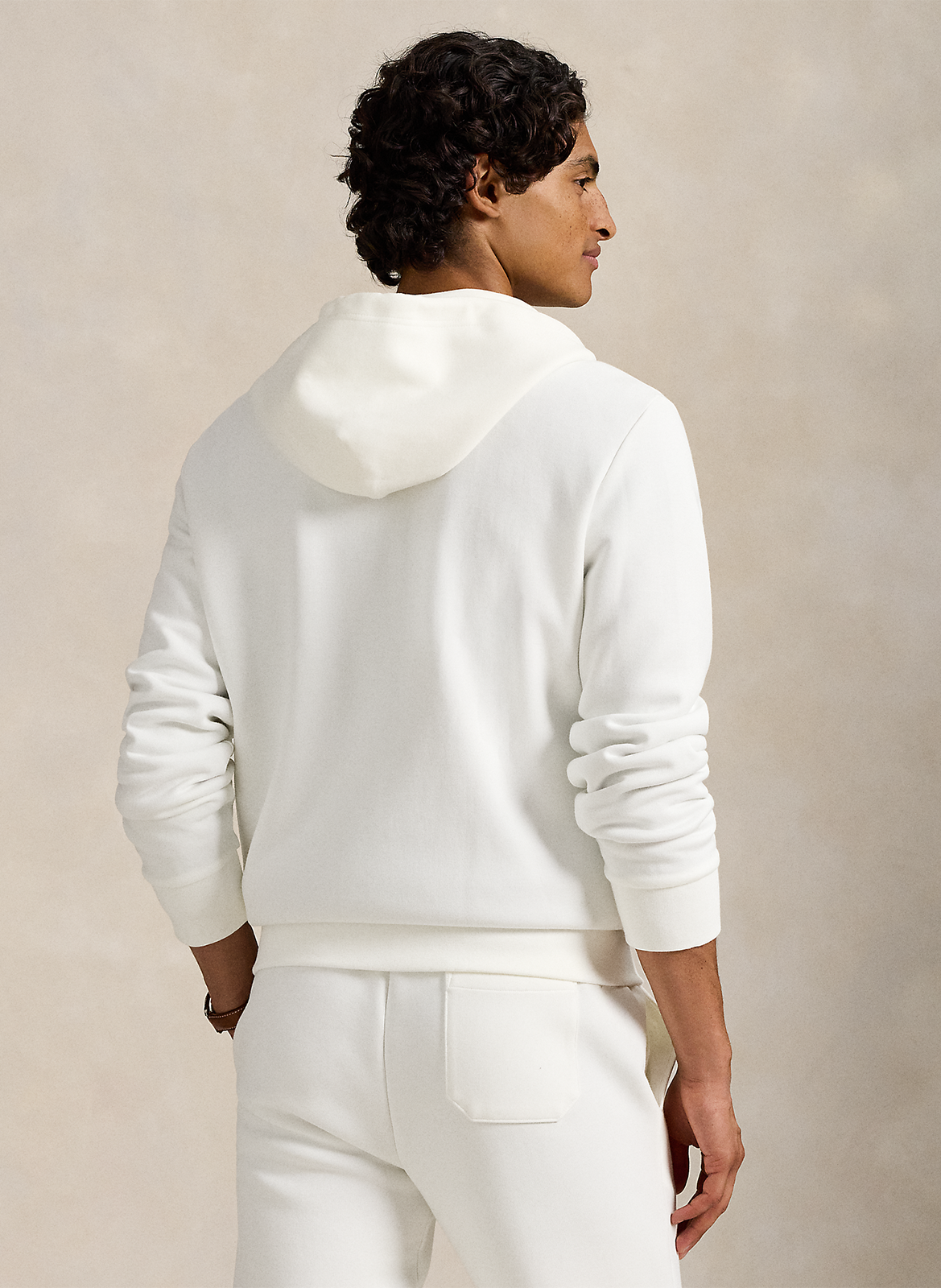 Zip-up soft cotton hoodie POLO RALPH LAUREN White