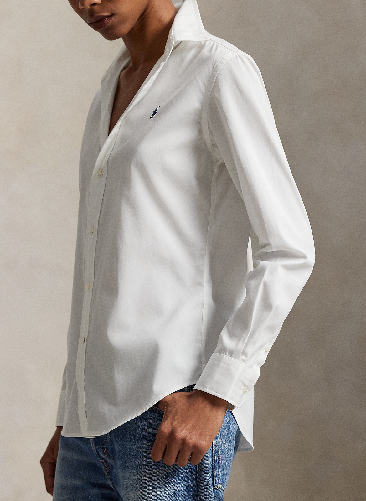 Chemise col classique en coton POLO RALPH LAUREN Blanc