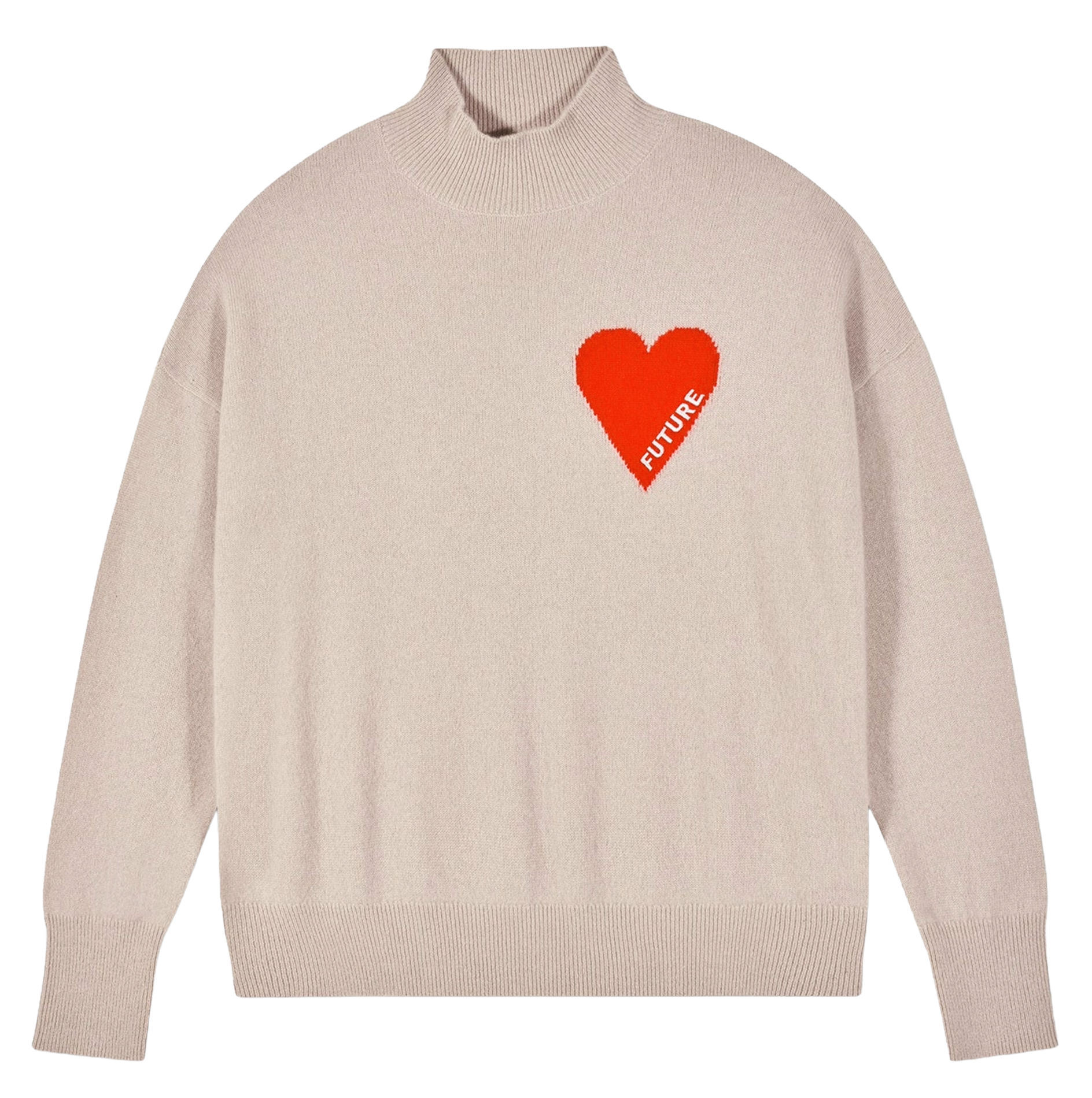 Oversized turtleneck cashmere sweater FROM FUTURE Beige