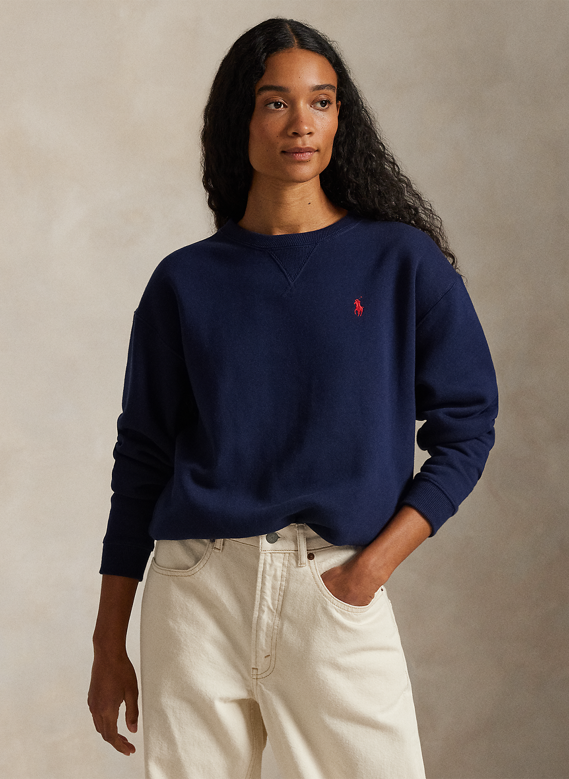 Rechte sweater van katoenmix POLO RALPH LAUREN Blauw