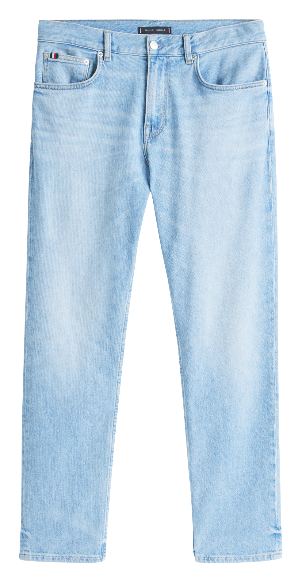 Jean droit en coton mélangé TOMMY HILFIGER Bleu