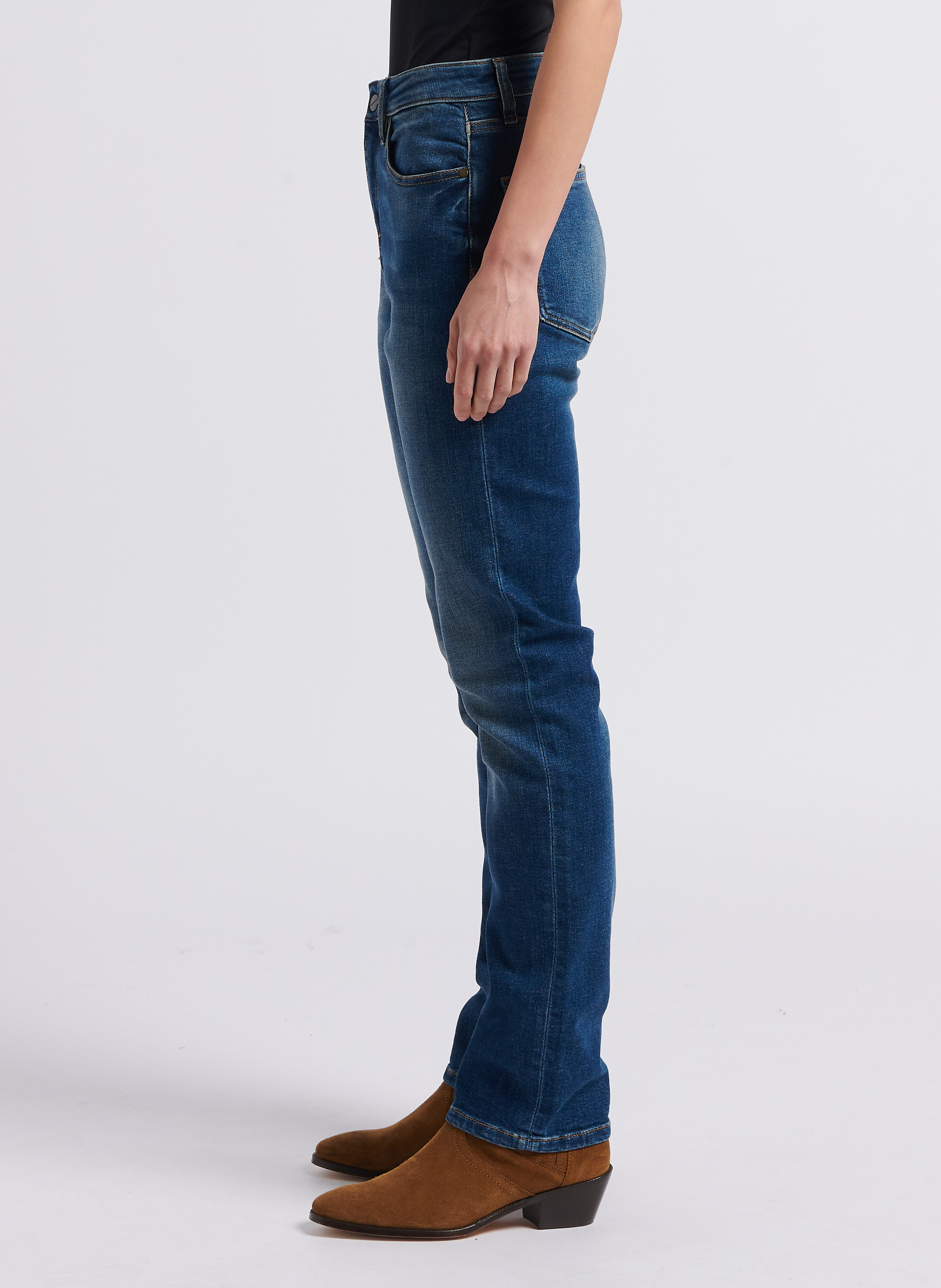 Straight Cut Jeans aus Baumwoll-Mix ACQUAVERDE Blau