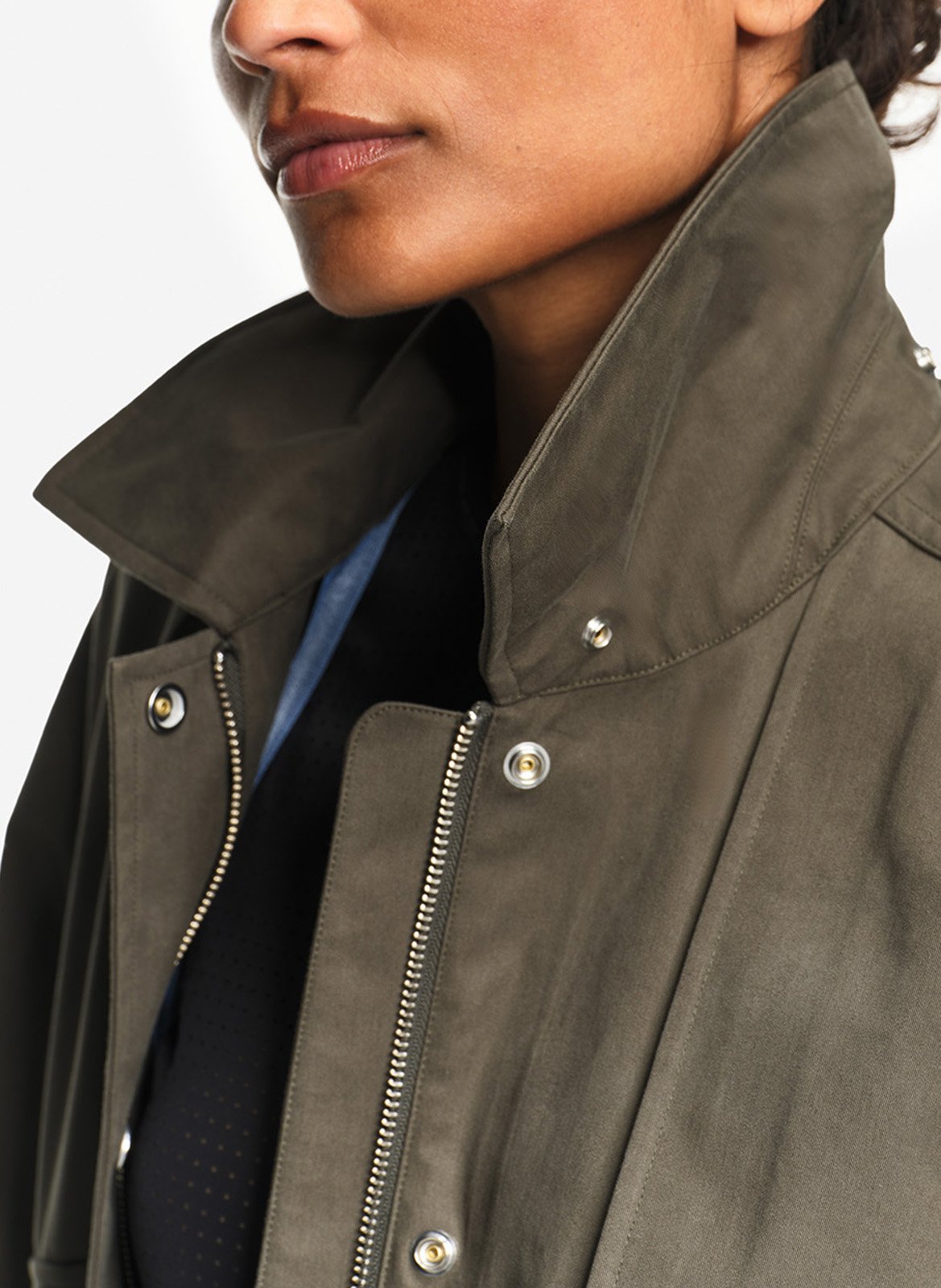 Parka ample à capuche unie AIGLE Kaki