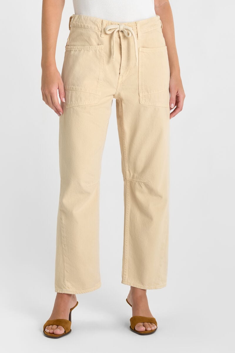 Loose jeans, wide leg, length 34 LE TEMPS DES CERISES Yellow