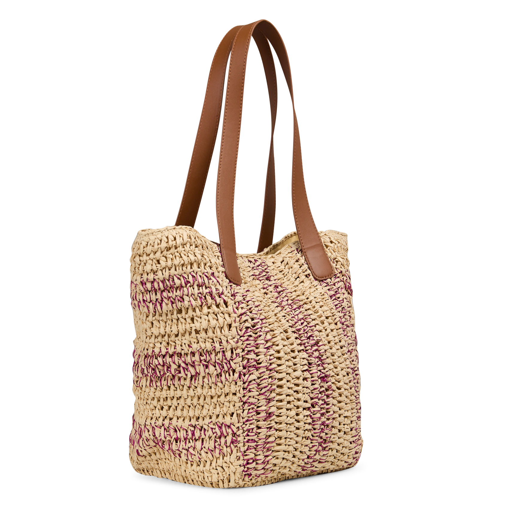 Panier tressé AU PRINTEMPS PARIS Rose