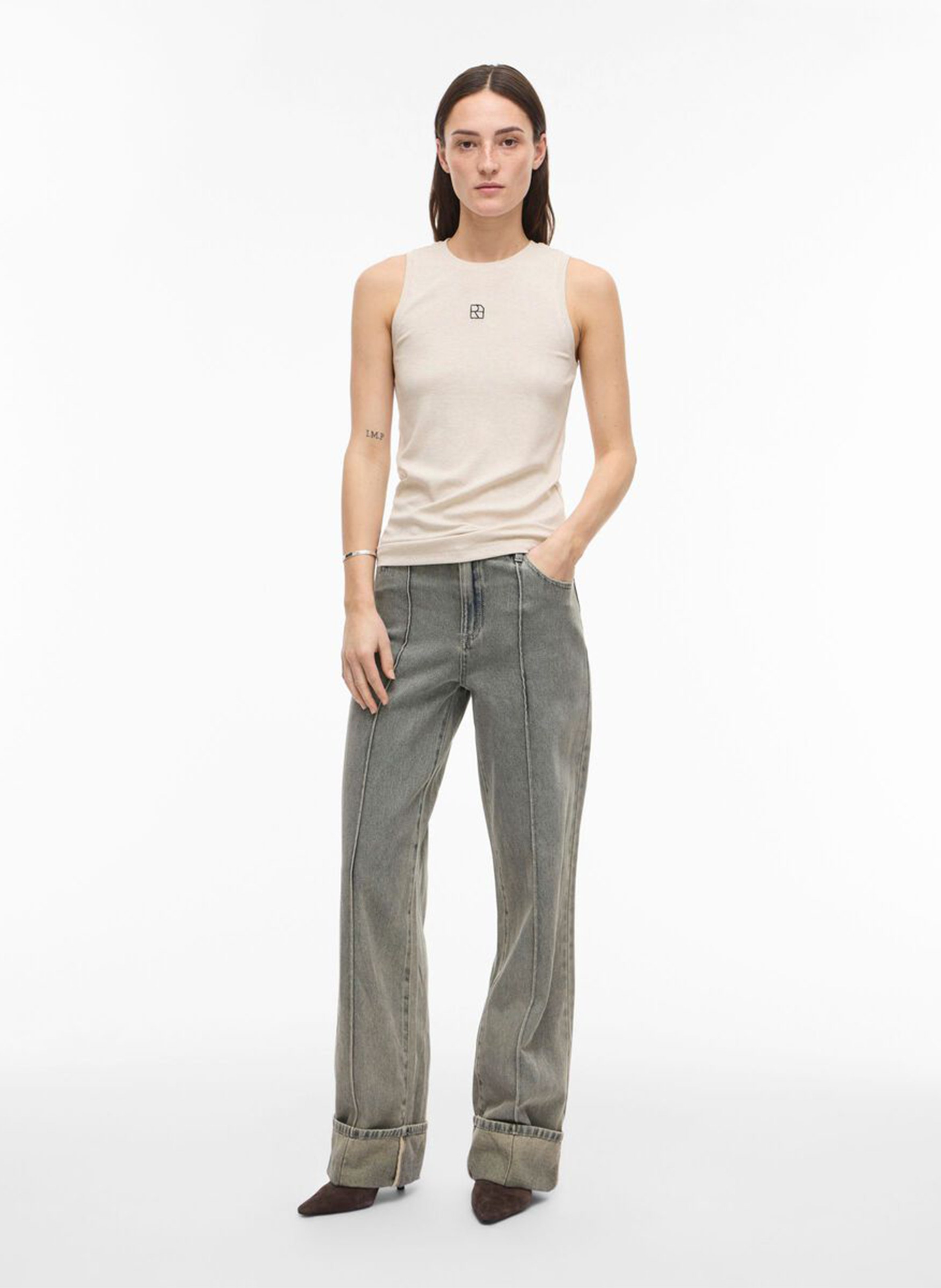 Round-neck top ROUGE EDIT Beige