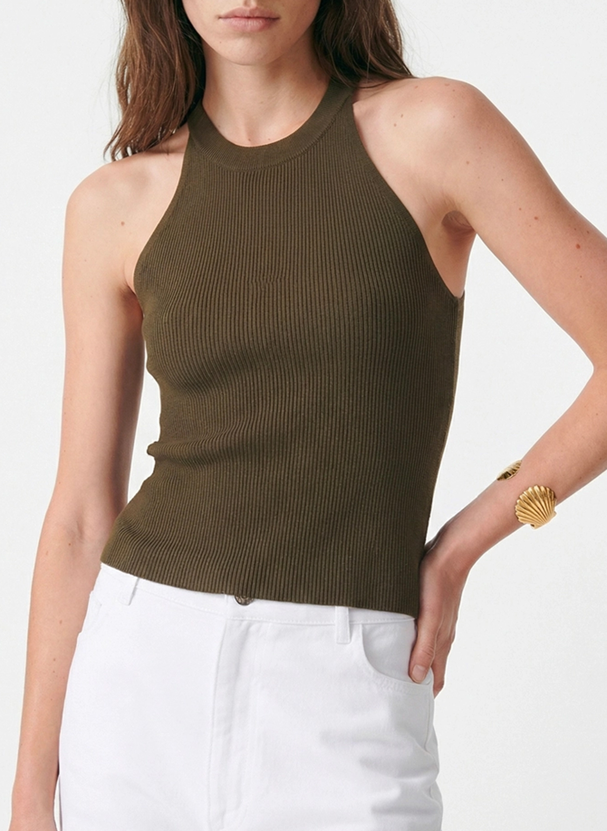 Mouwloze top met ronde hals VANESSA BRUNO